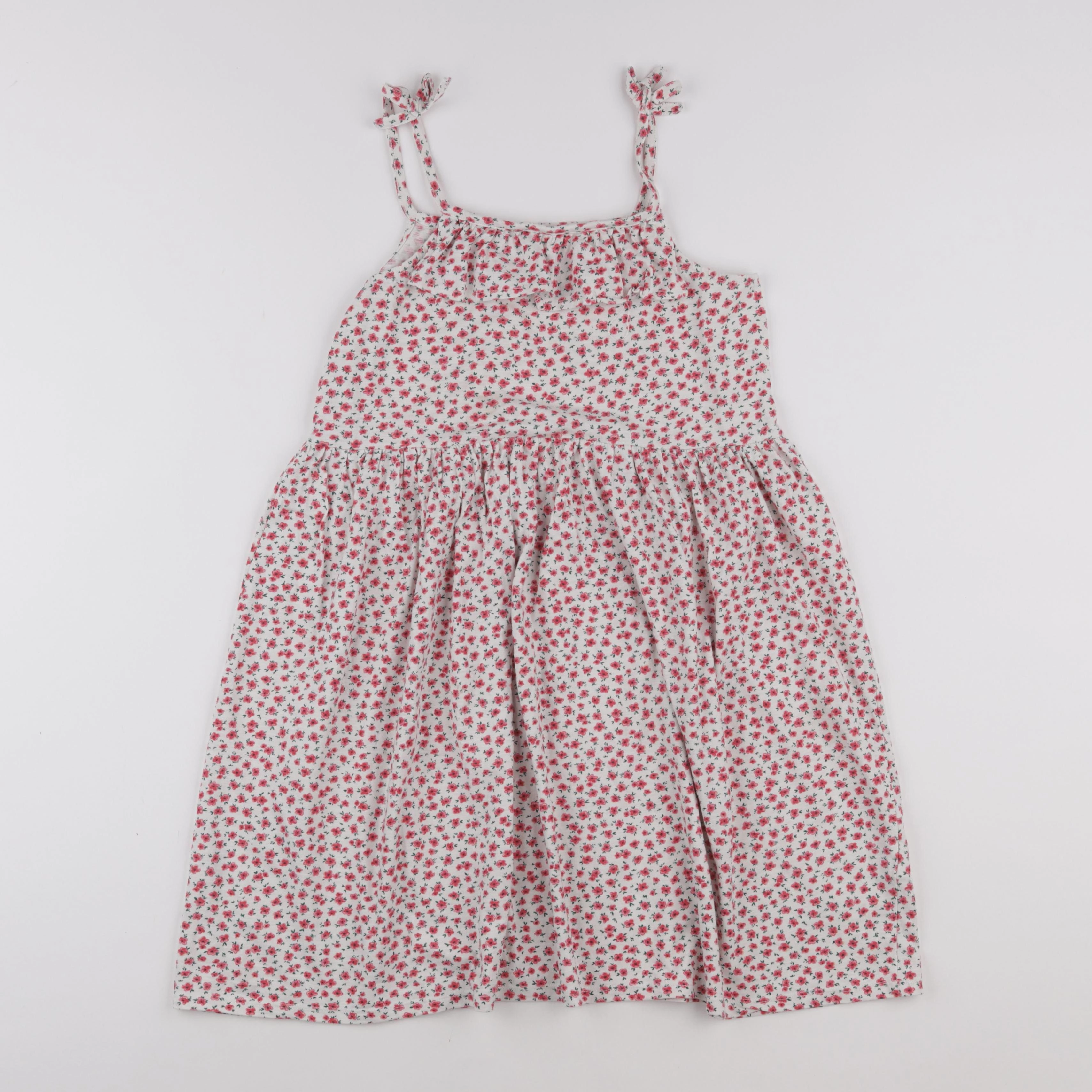 Vertbaudet - robe beige, rouge - 12 ans