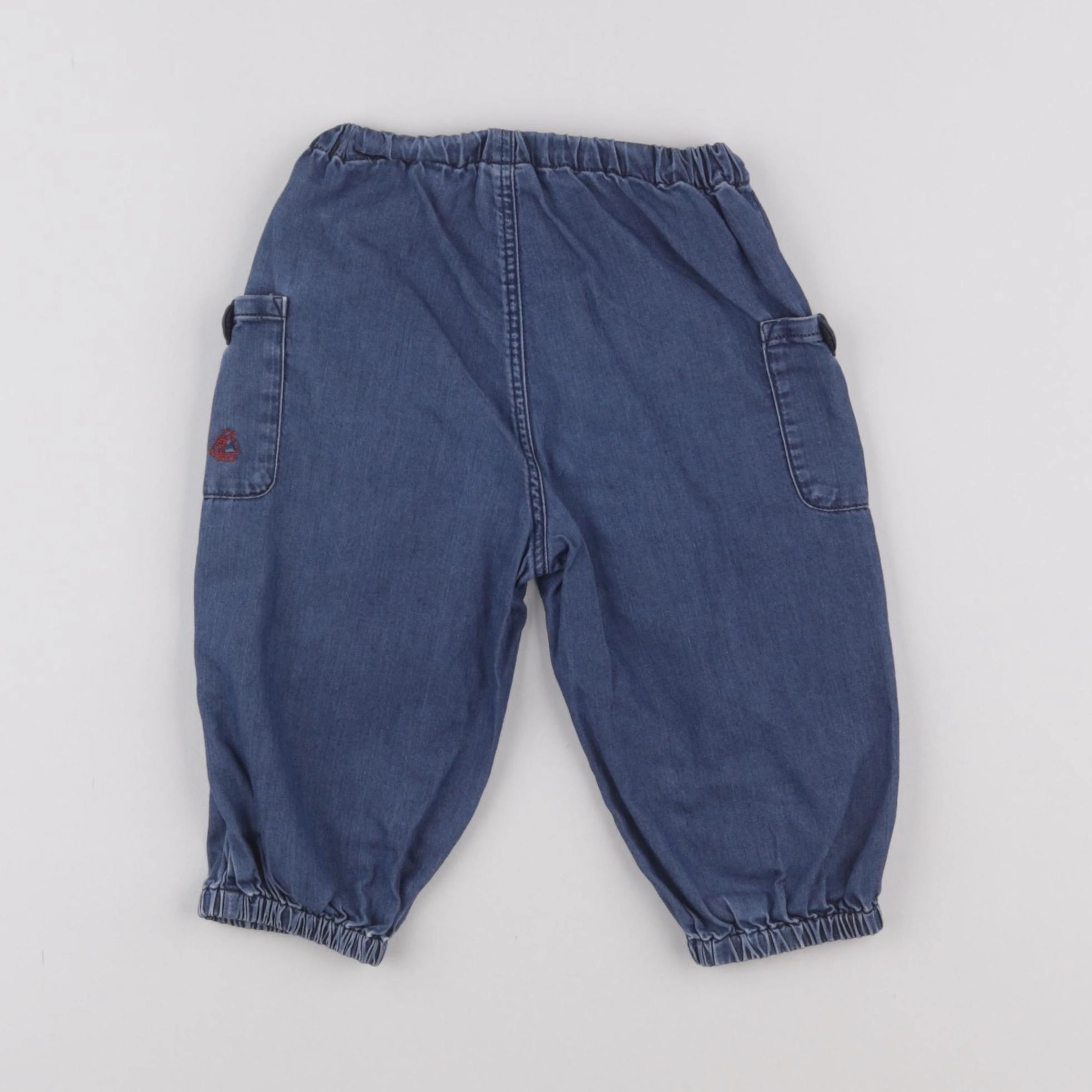 Petit Bateau - pantalon bleu - 12 mois