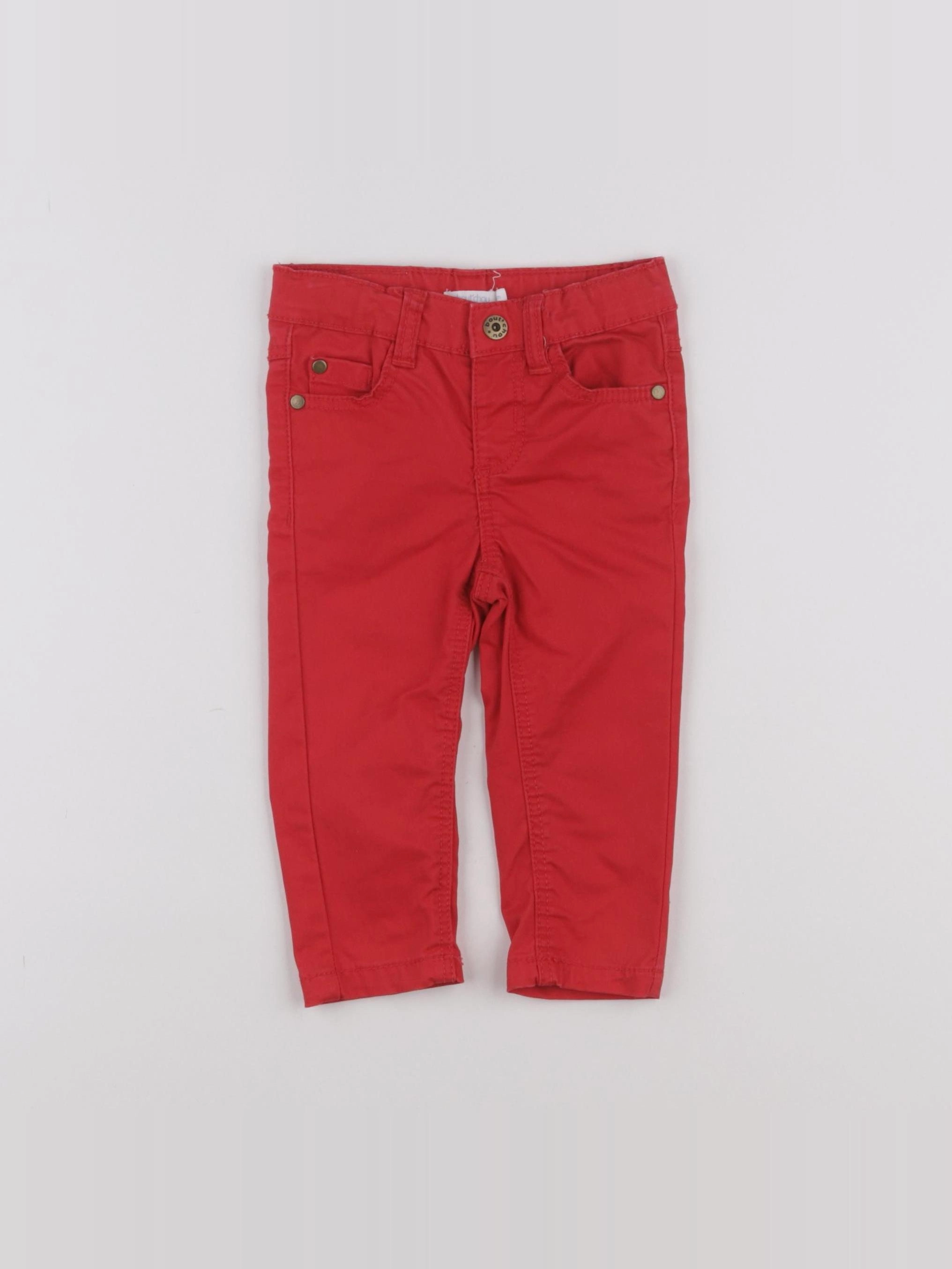 Boutchou - pantalon rouge - 6 mois