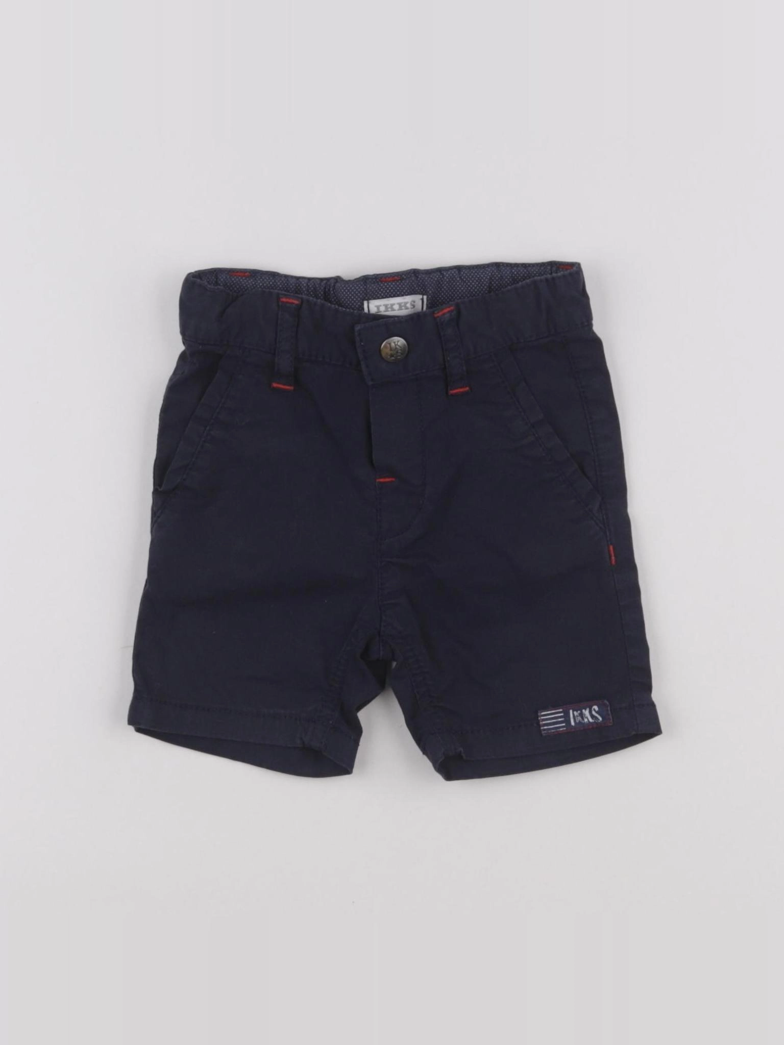 IKKS - short bleu - 6 mois