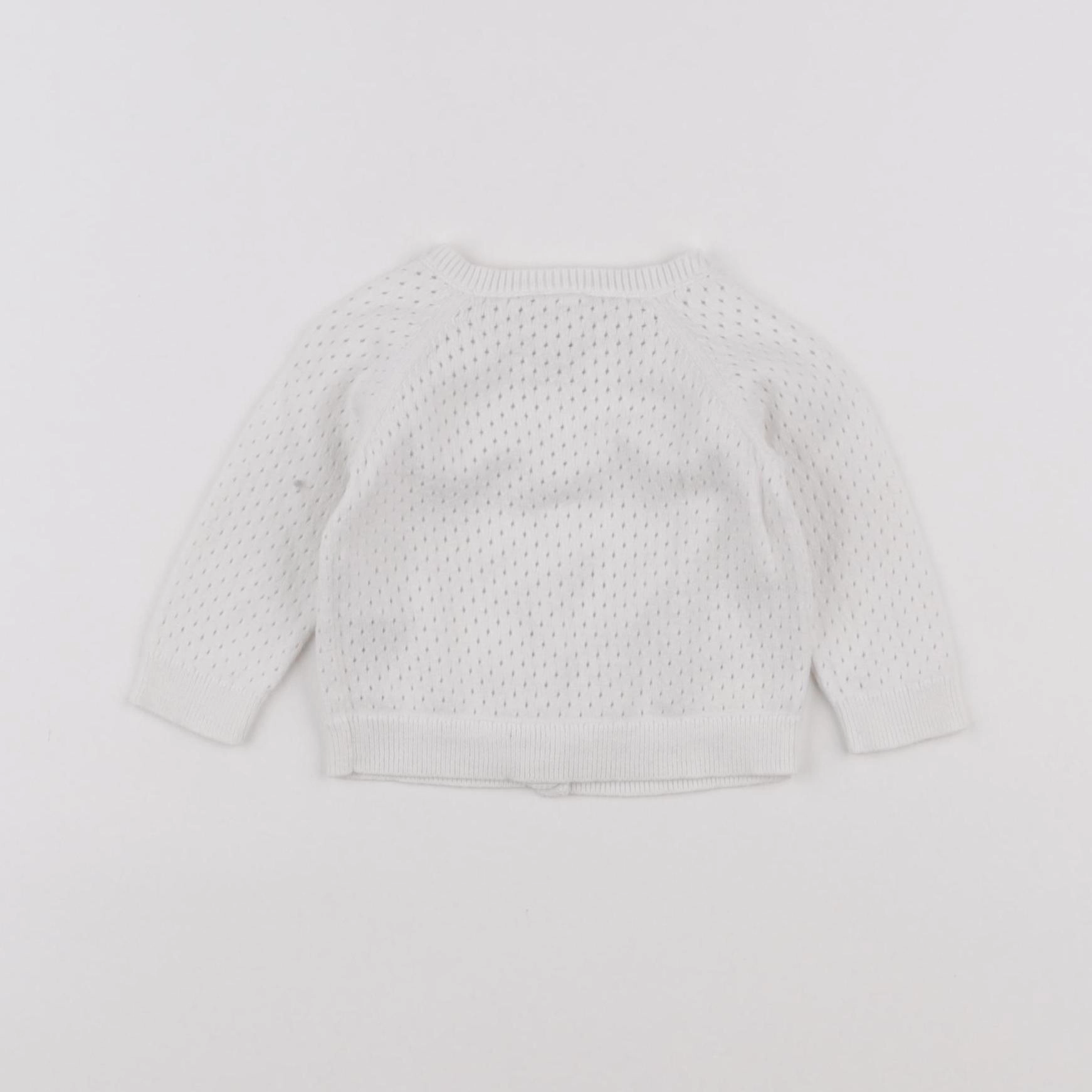 Bonton - gilet blanc - 3 mois