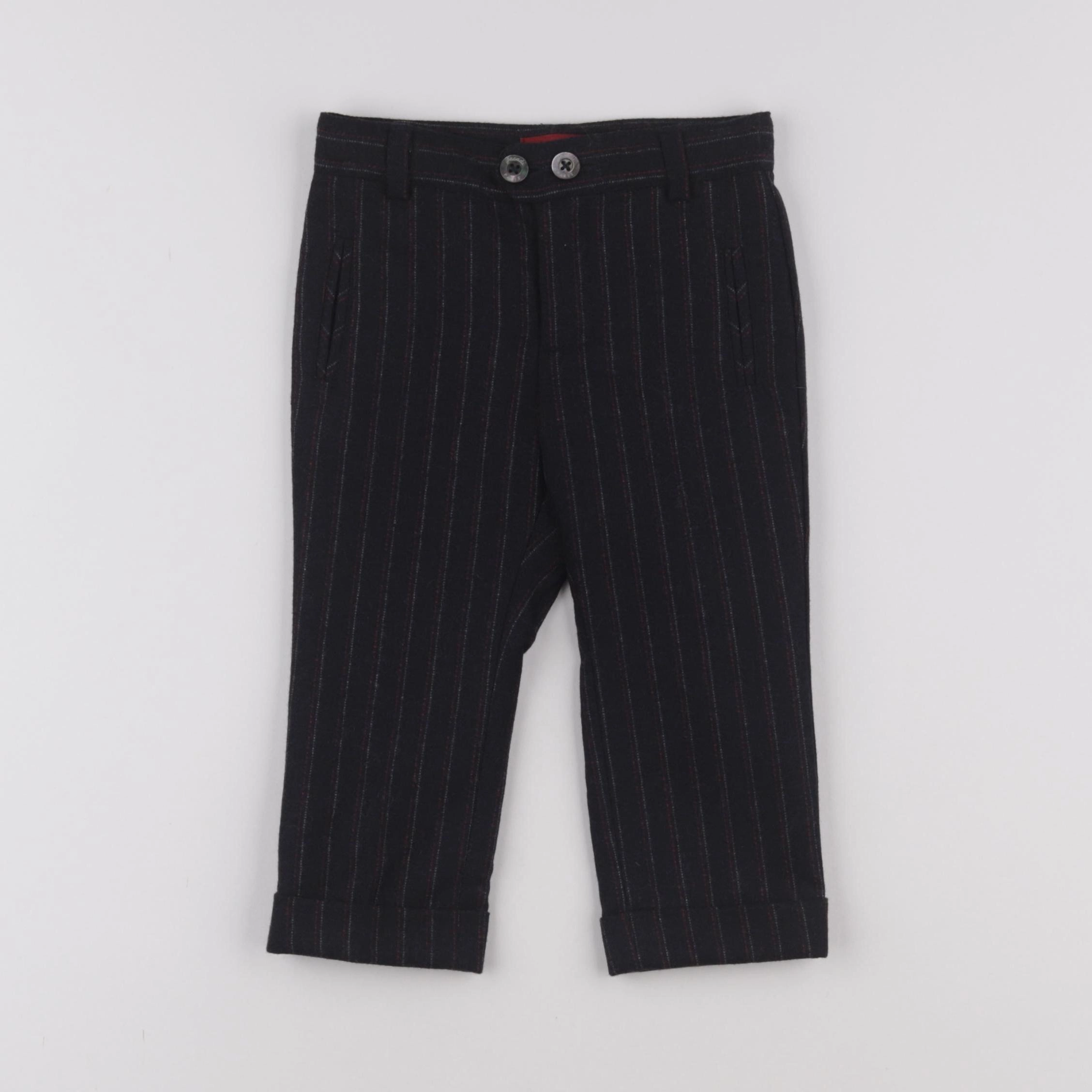 Jacadi - pantalon bleu, rouge - 18 mois