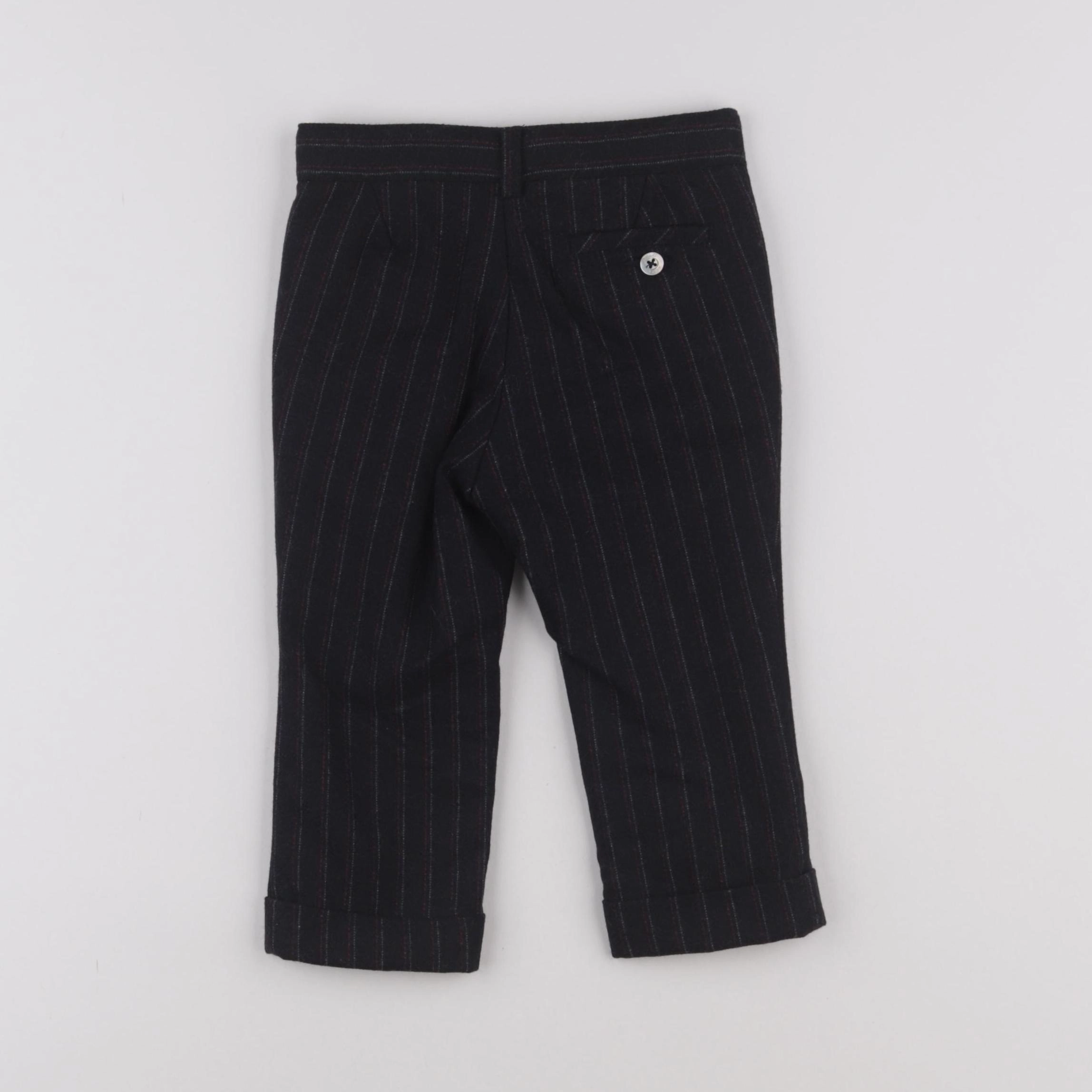 Jacadi - pantalon bleu, rouge - 18 mois