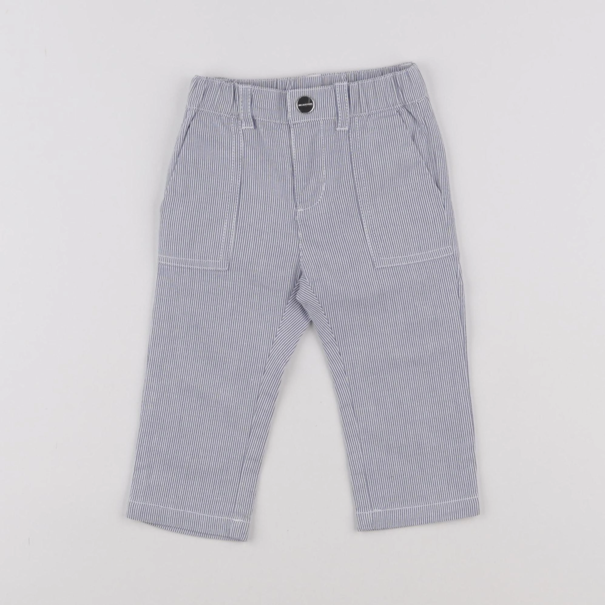 Jacadi - pantalon blanc, bleu - 12 mois