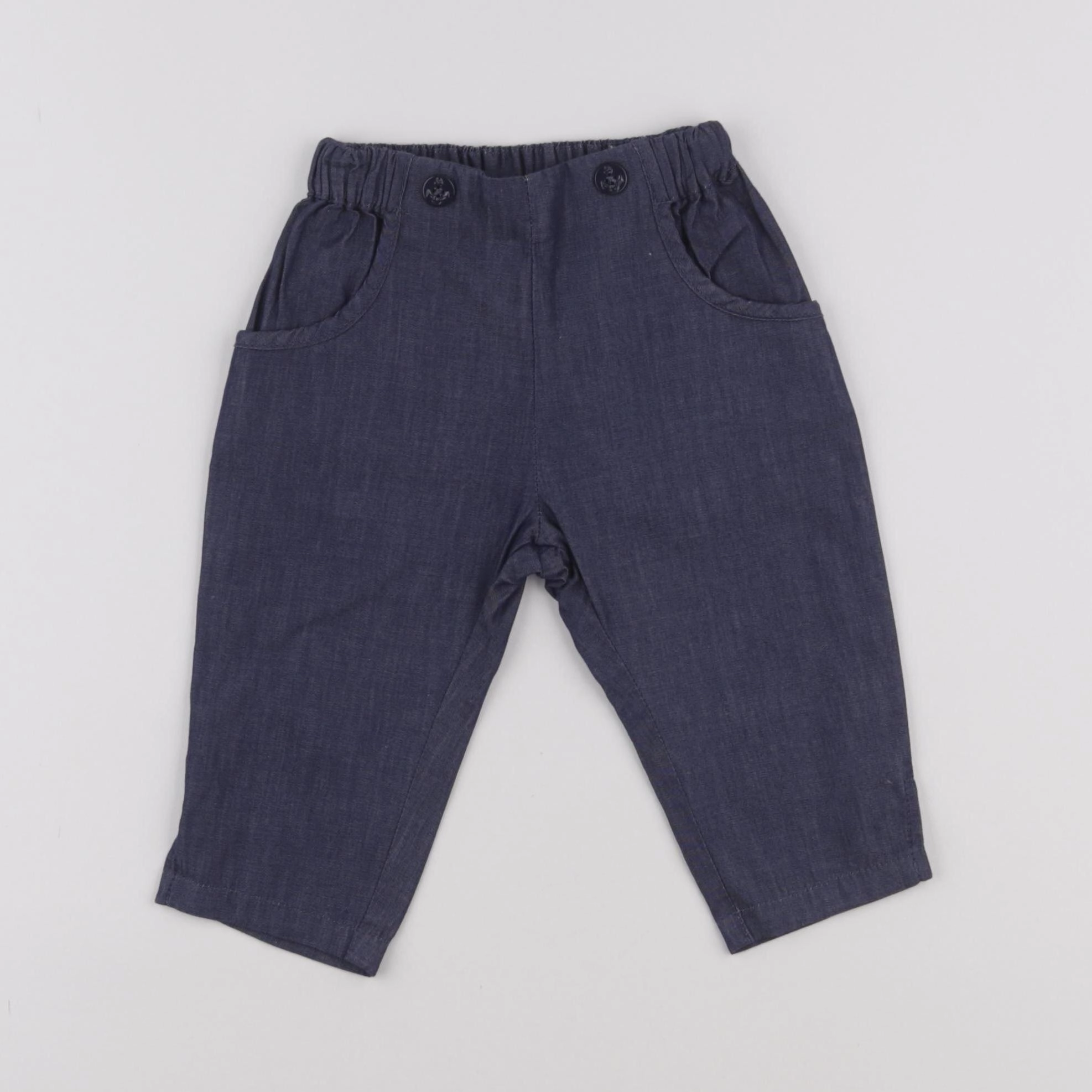 Jacadi - pantalon bleu - 12 mois