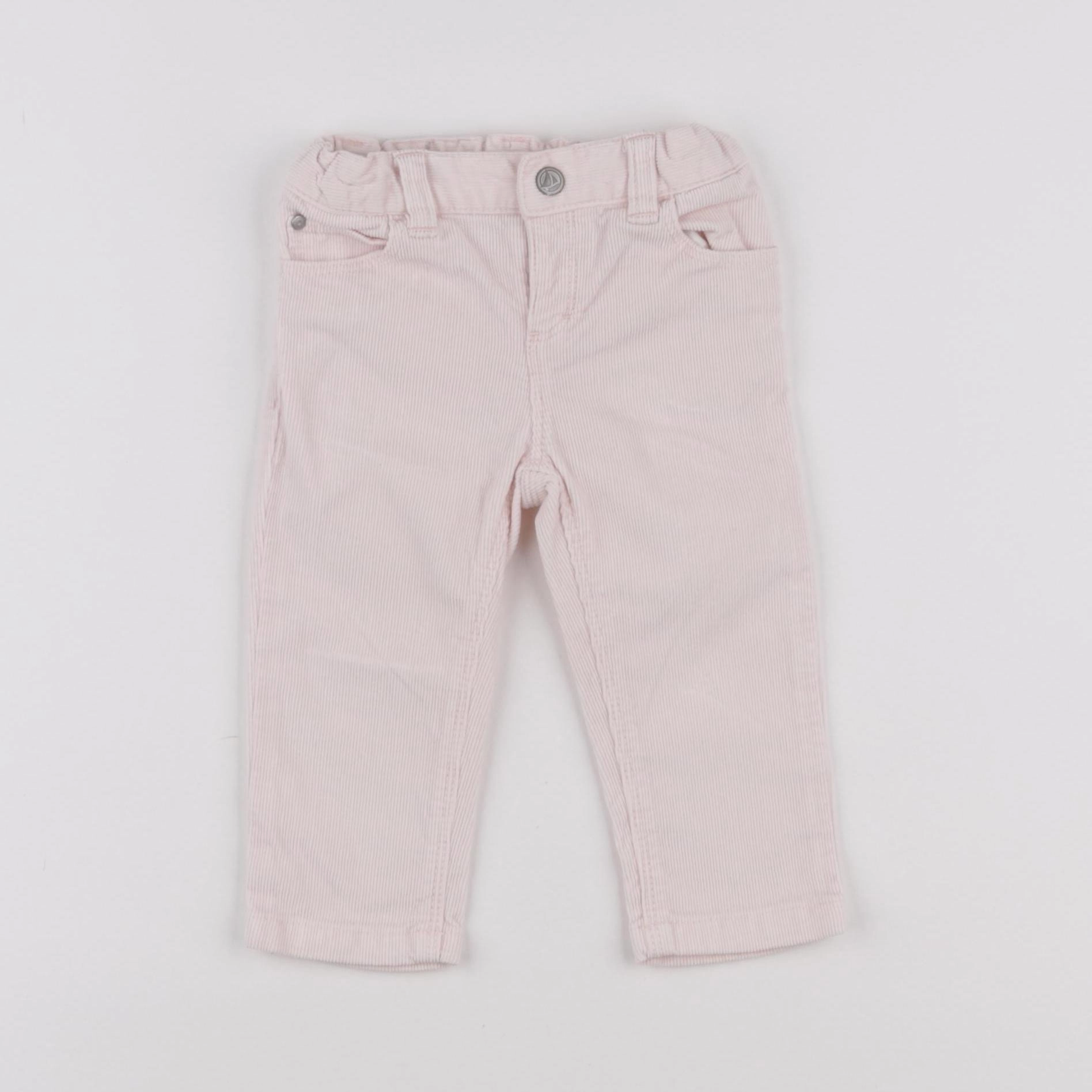 Petit Bateau - pantalon rose - 12 mois