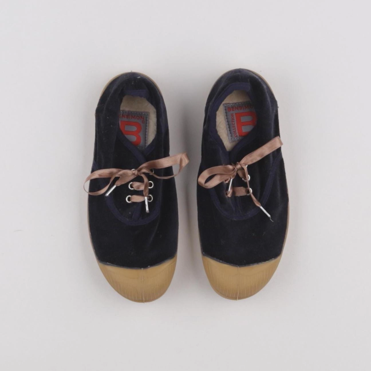 Bensimon - tennis à scratch/ lacets bleu - pointure 30