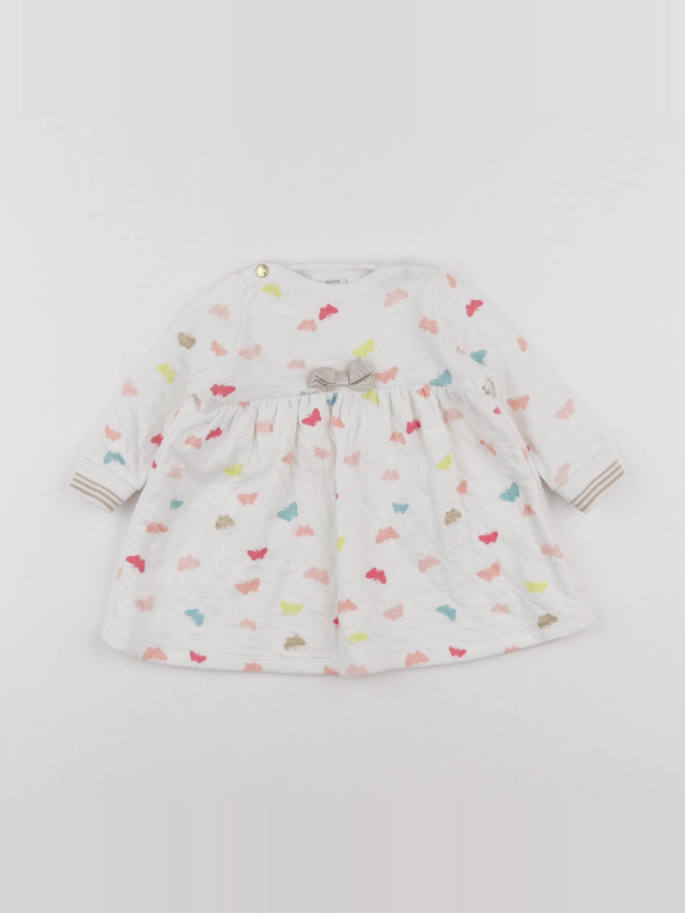 Petit Bateau - robe multicolore - 6 mois