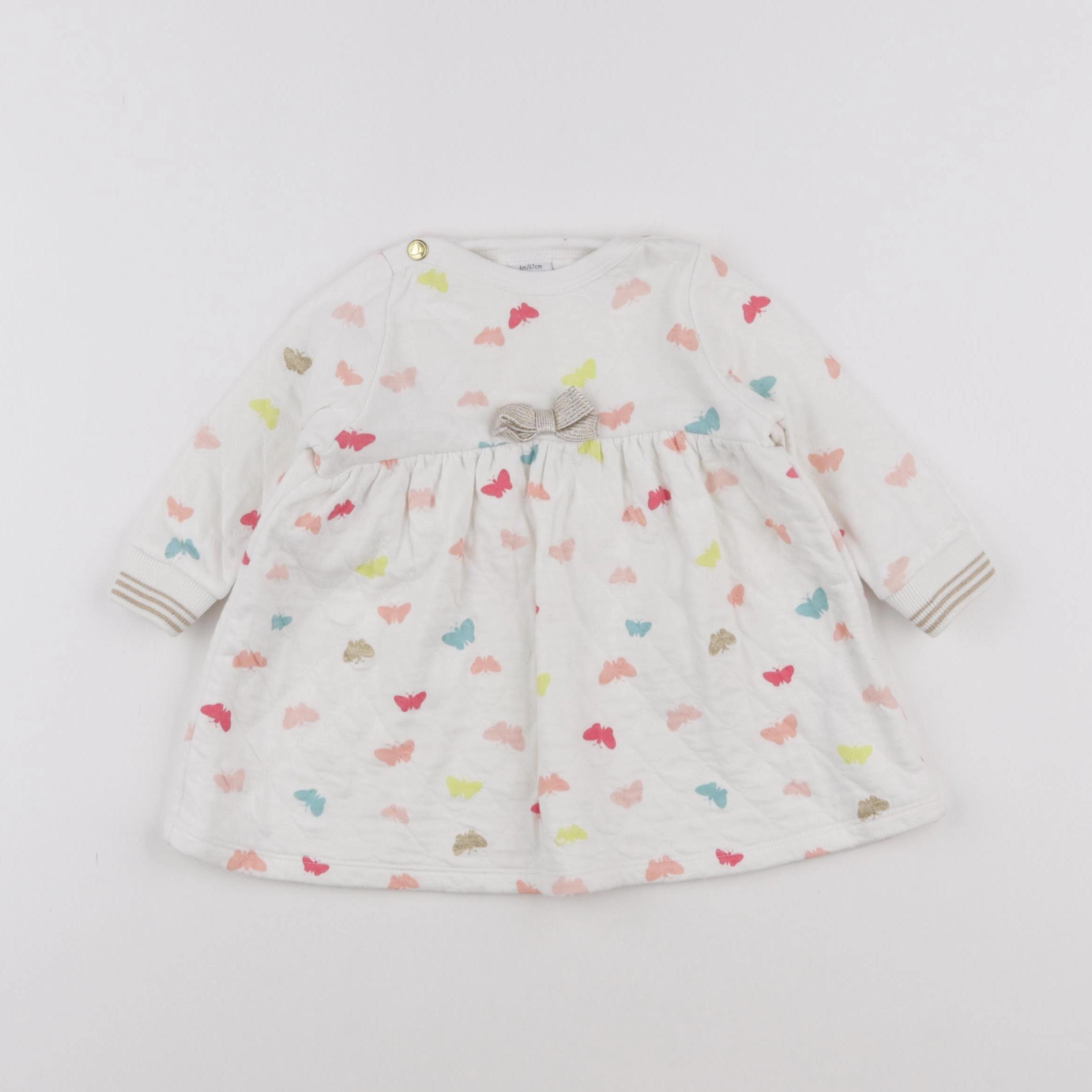 Petit Bateau - robe multicolore - 6 mois