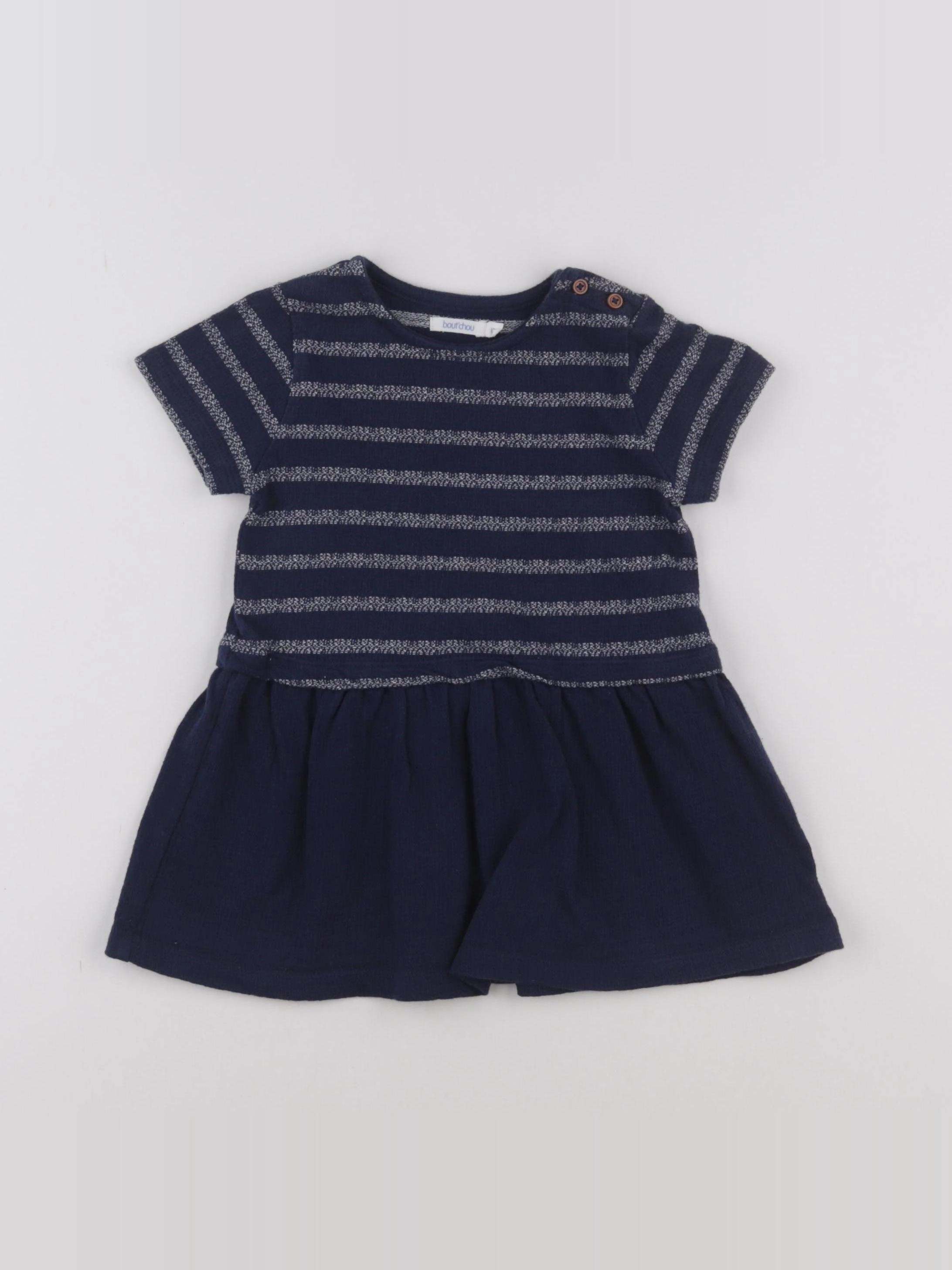 Boutchou - robe bleu - 12 mois