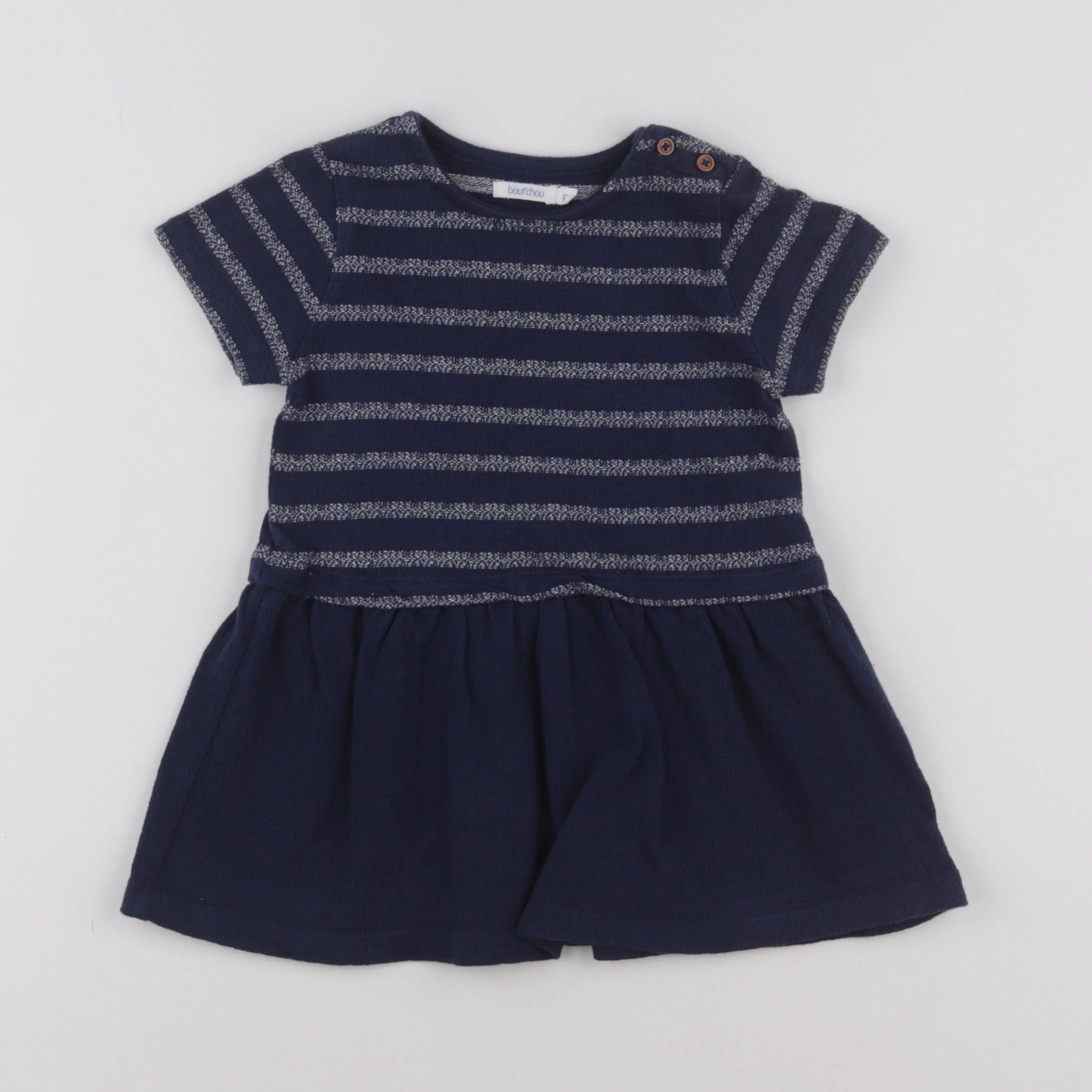 Boutchou - robe bleu - 12 mois