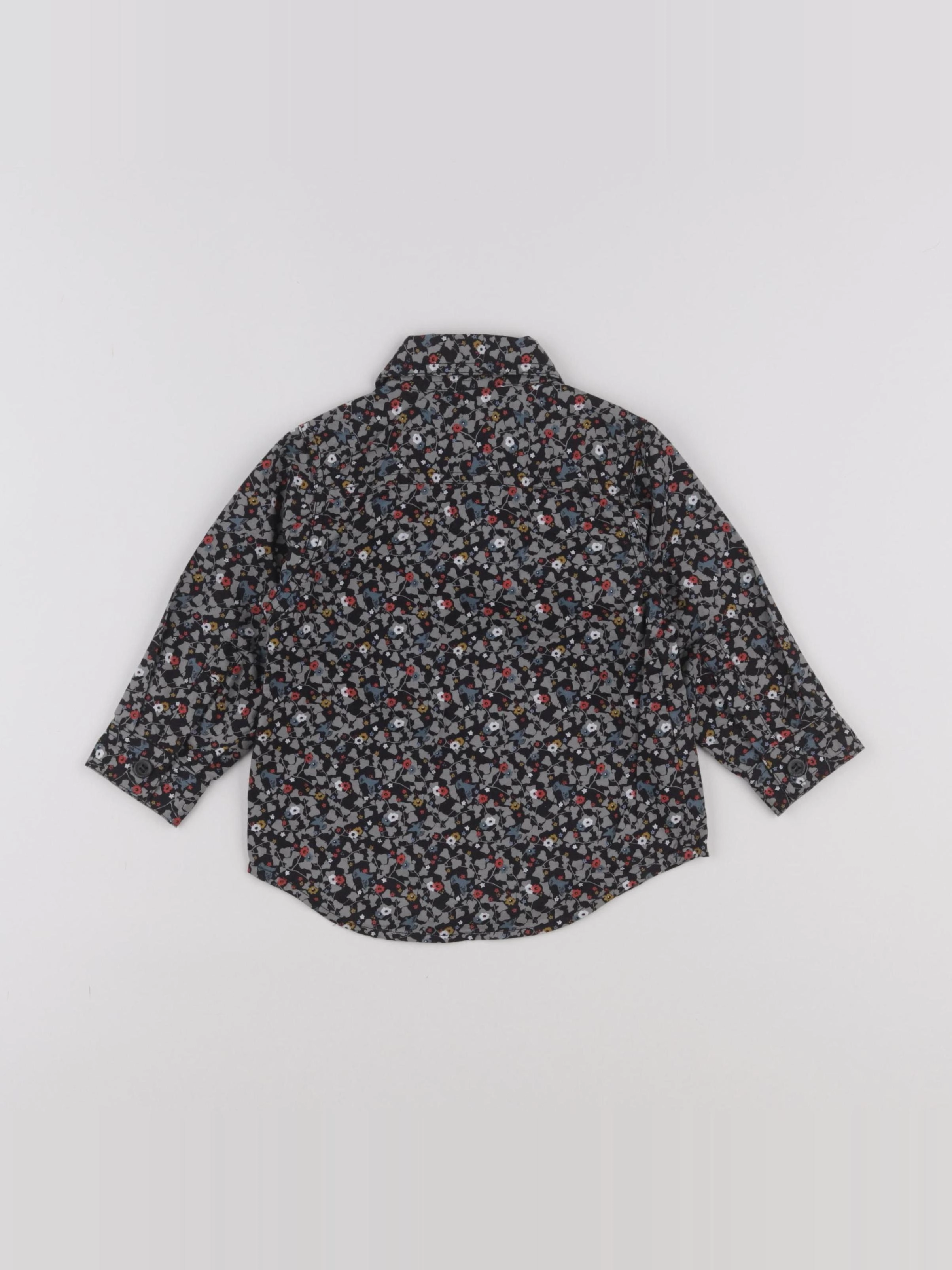 Petit Bateau - chemise multicolore - 12 mois
