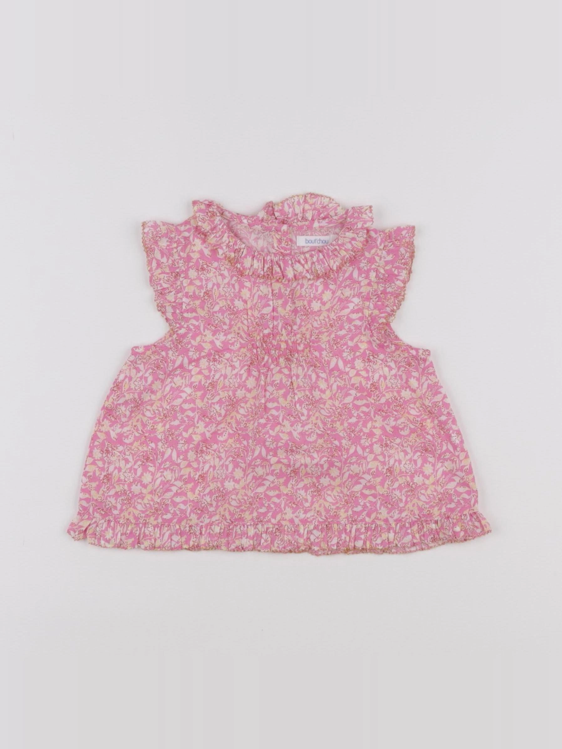 Boutchou - blouse rose - 6 mois