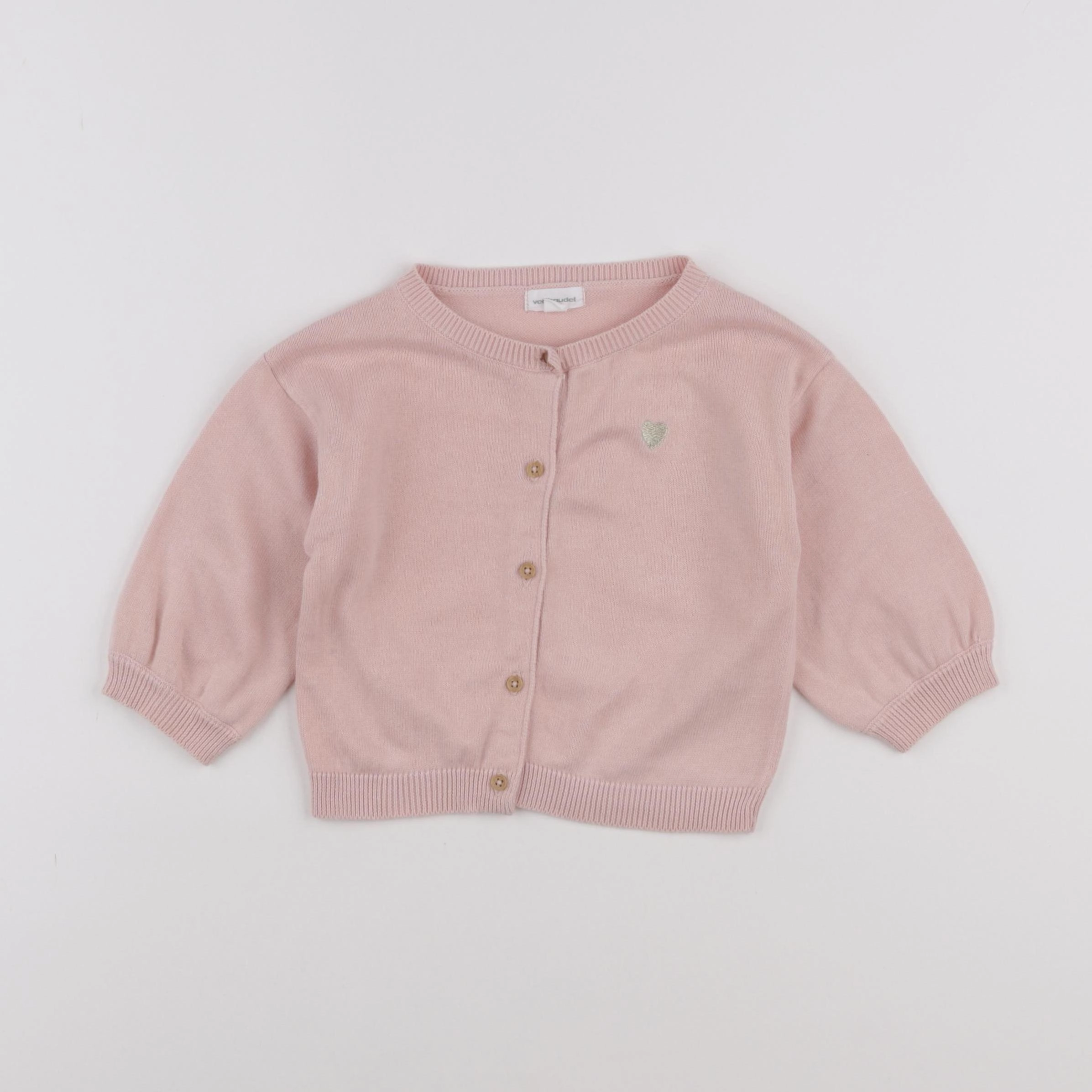 Vertbaudet - gilet rose - 12 mois