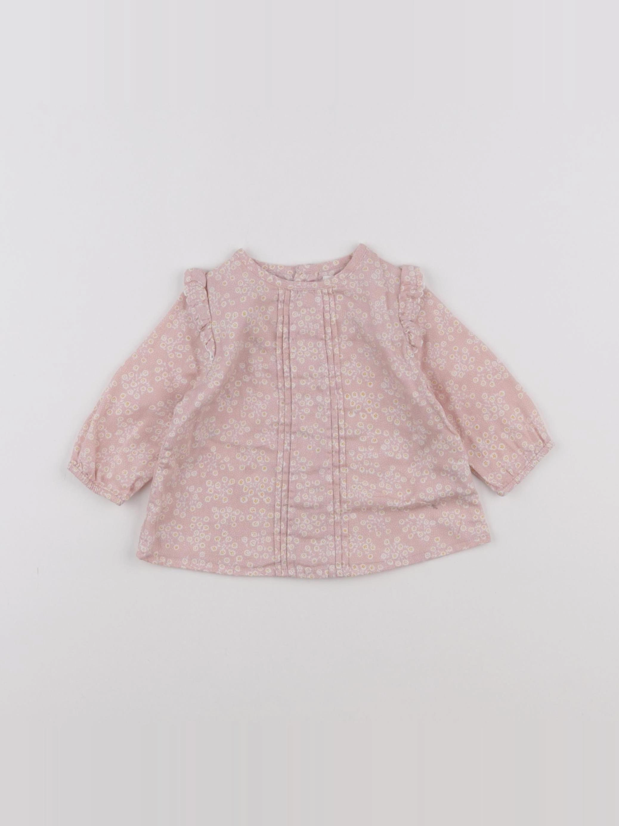 Boutchou - blouse rose - 6 mois