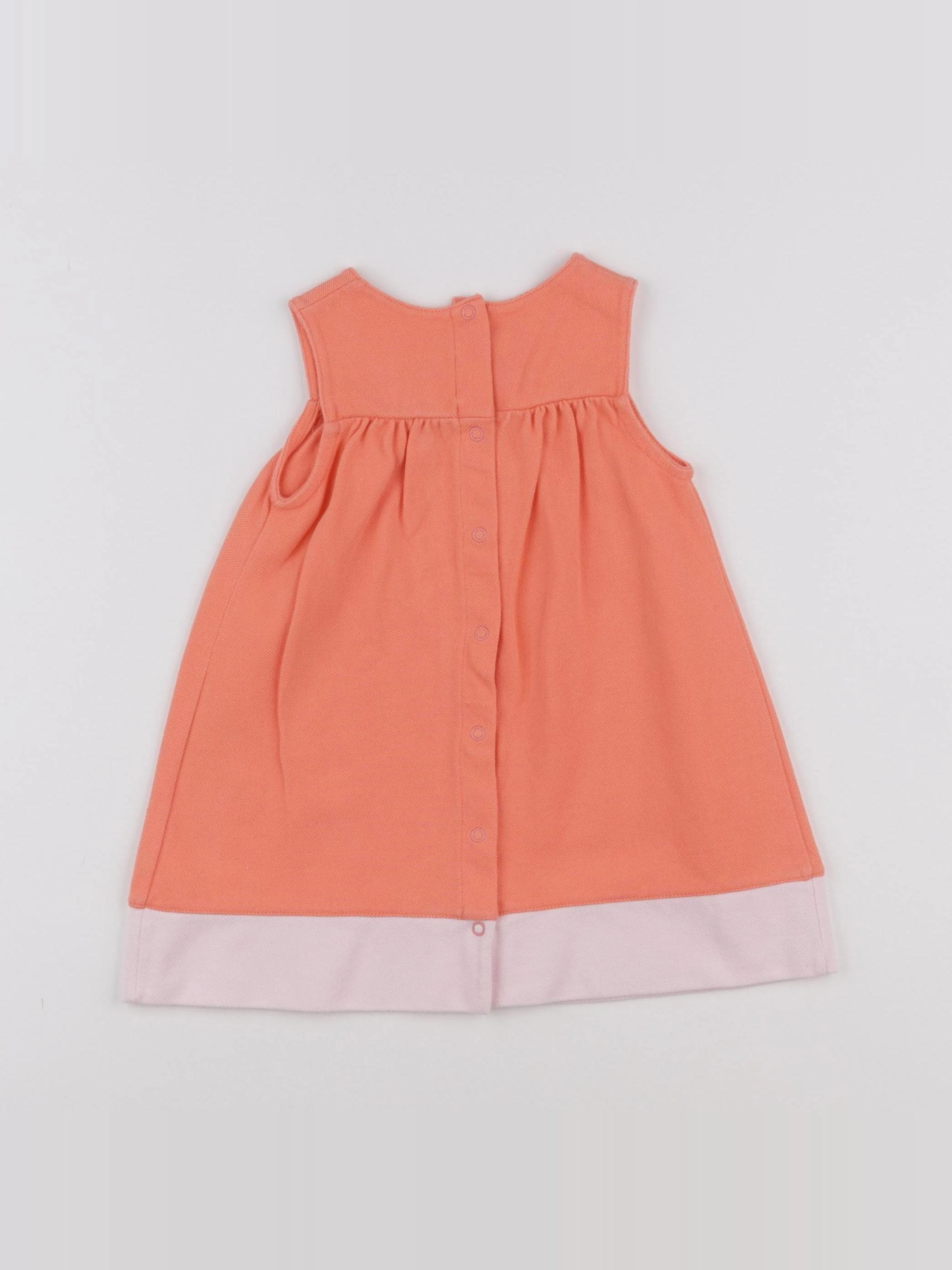 Petit Bateau - robe orange - 12 mois