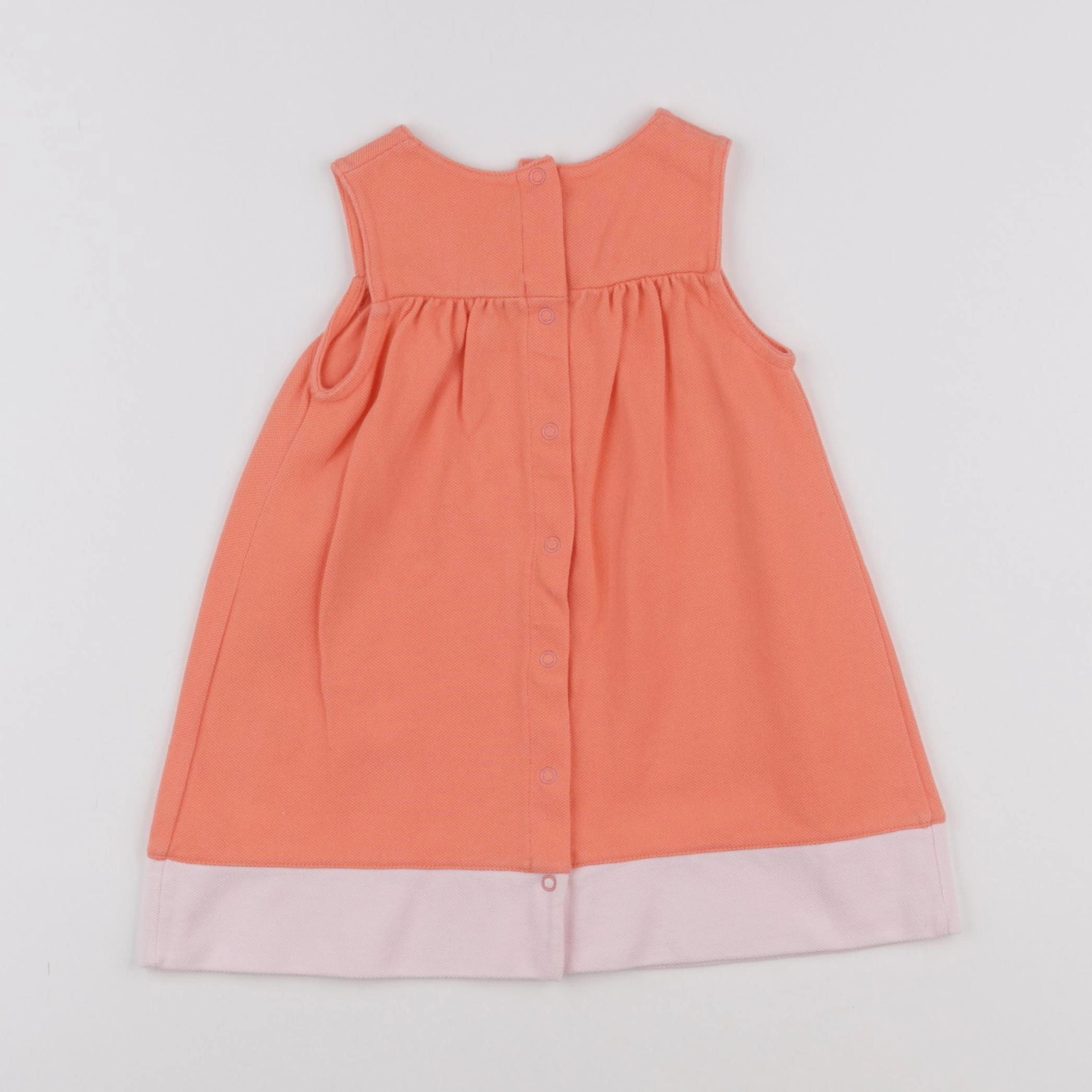 Petit Bateau - robe orange - 12 mois