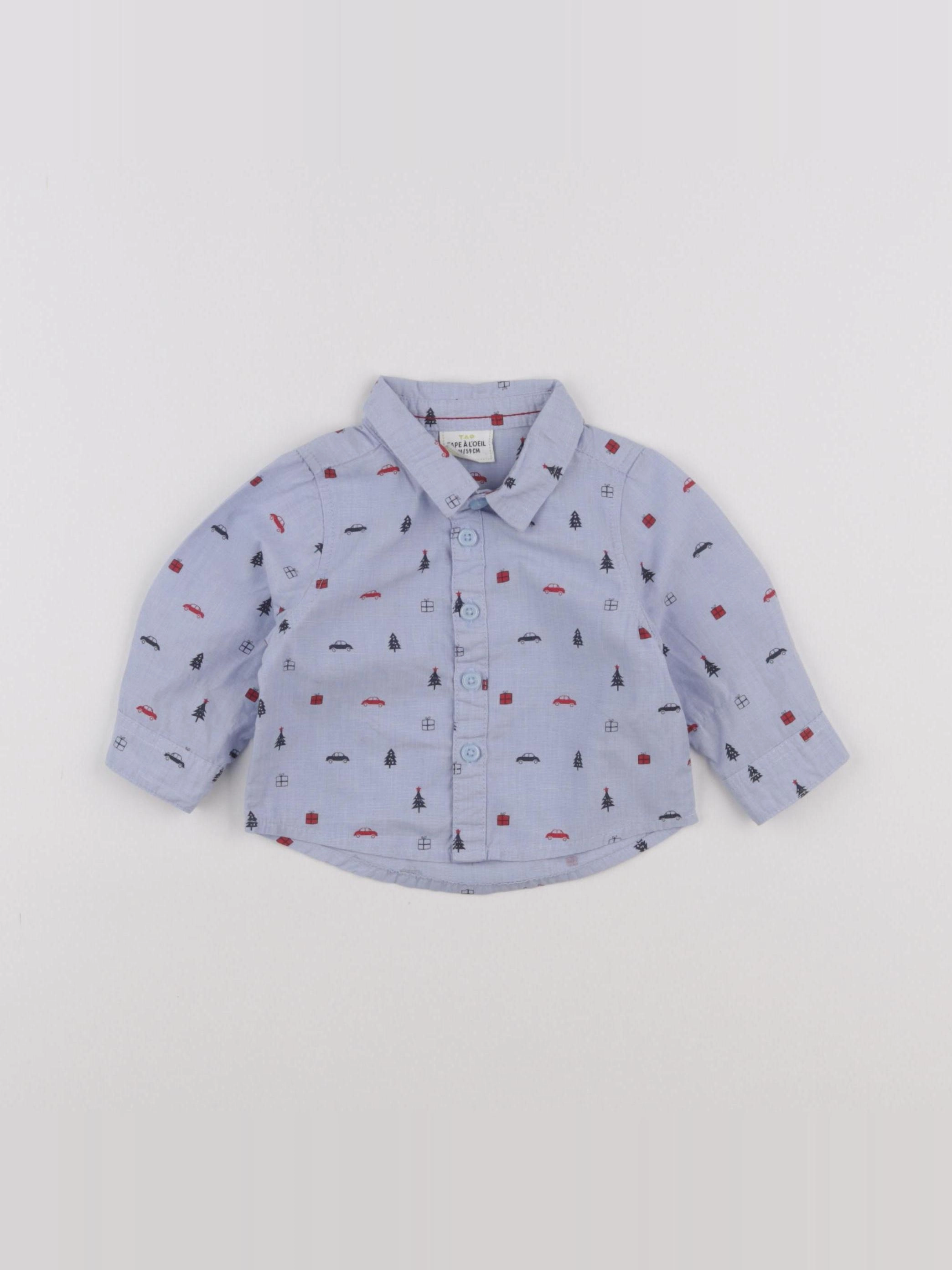 Tape à l'oeil - chemise bleu - 3 mois
