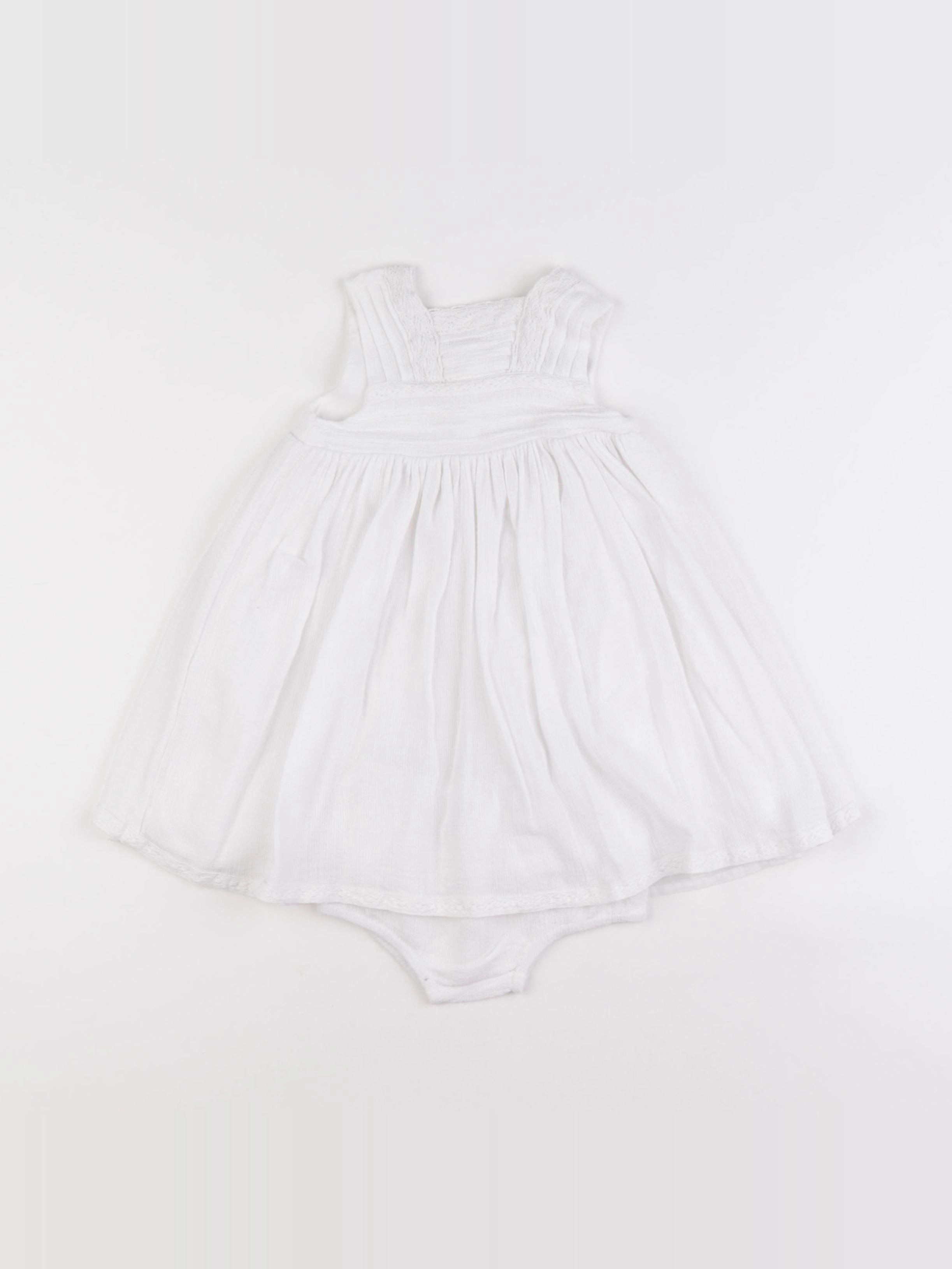 Monoprix - robe blanc - 6 mois