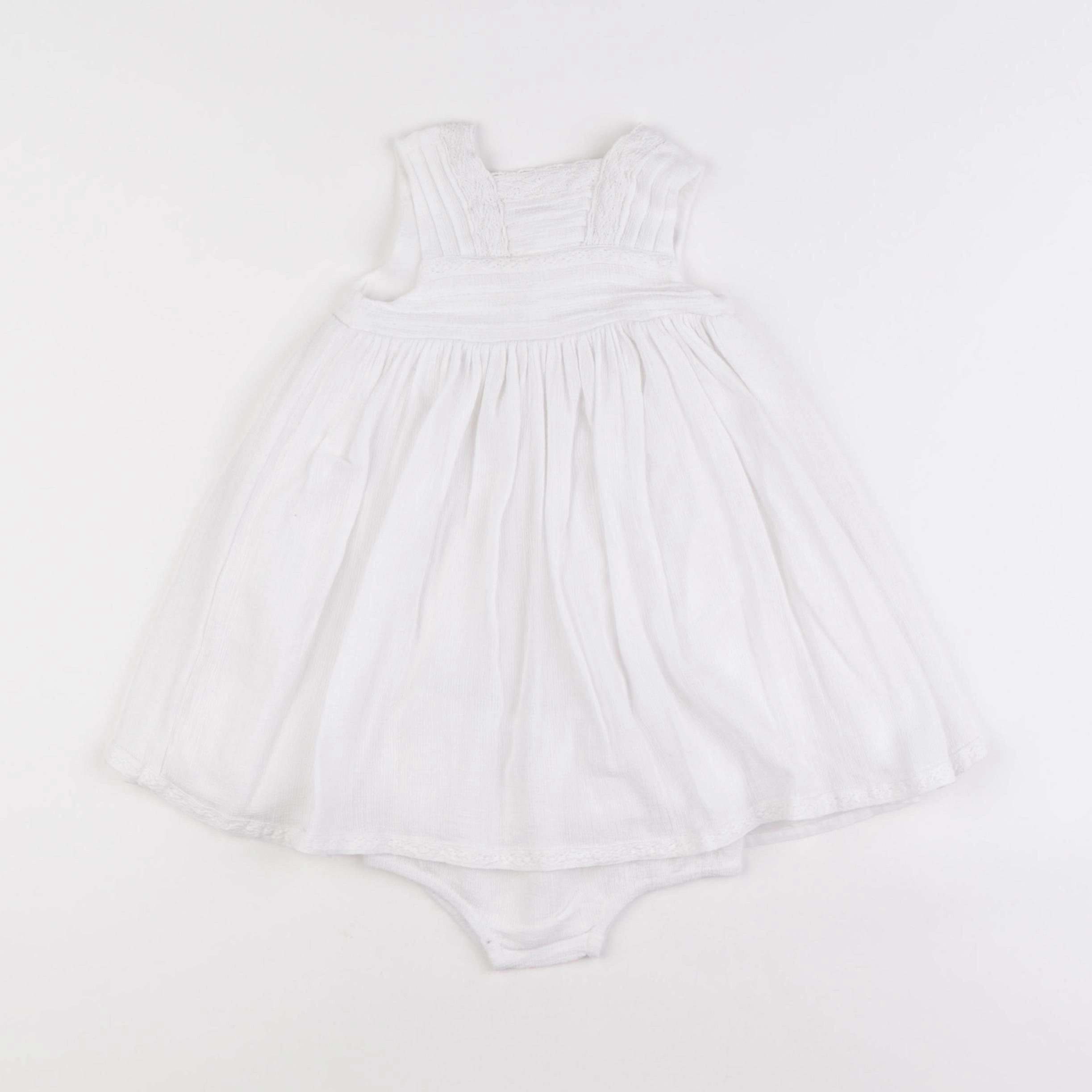 Monoprix - robe blanc - 6 mois