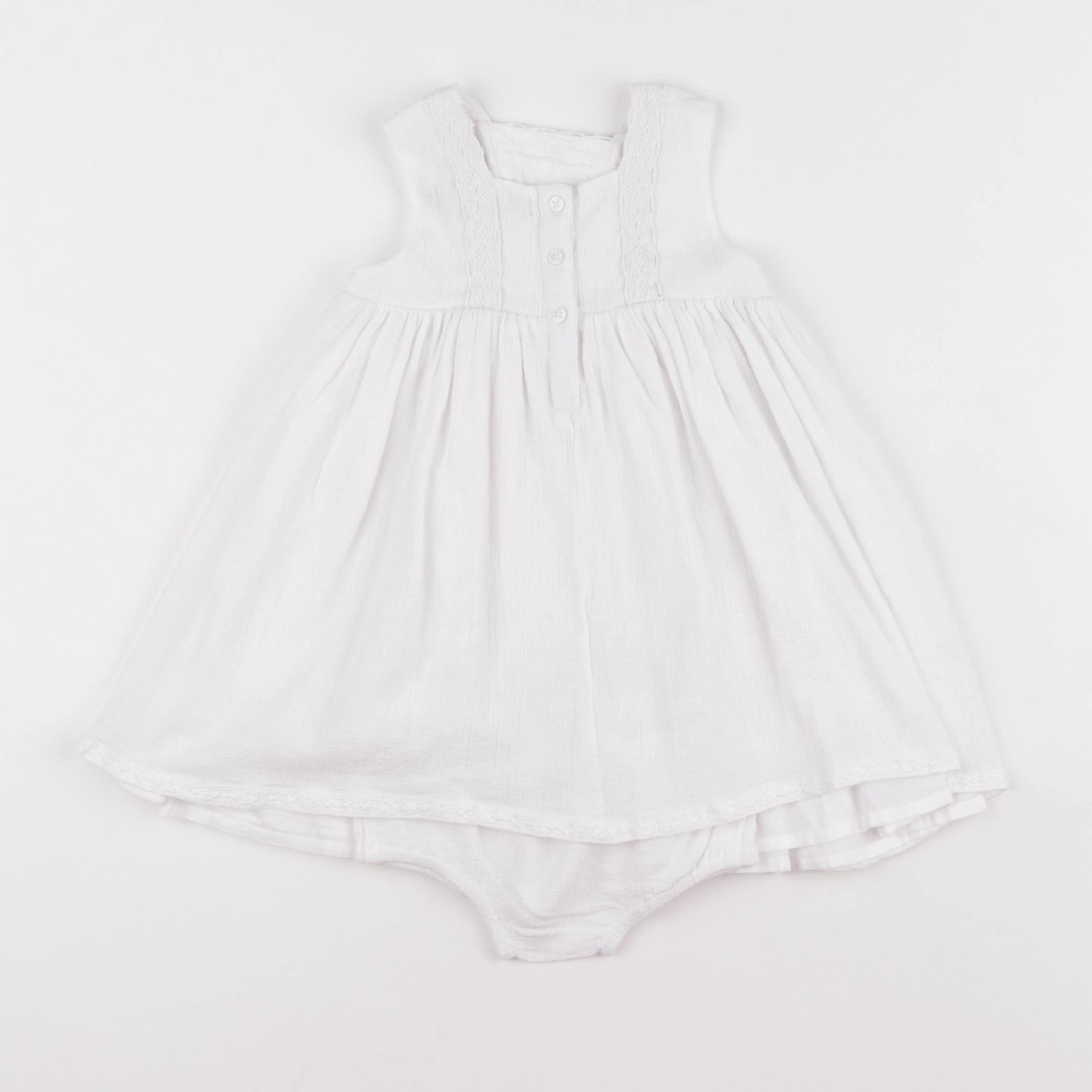 Monoprix - robe blanc - 6 mois