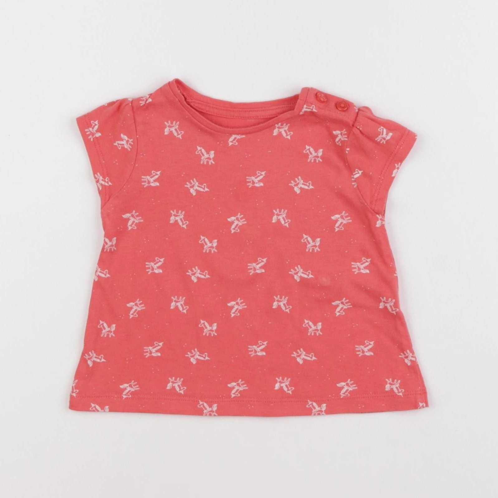 Vertbaudet - tee-shirt orange - 6 mois