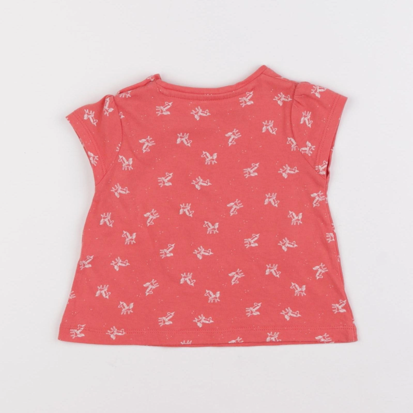Vertbaudet - tee-shirt orange - 6 mois