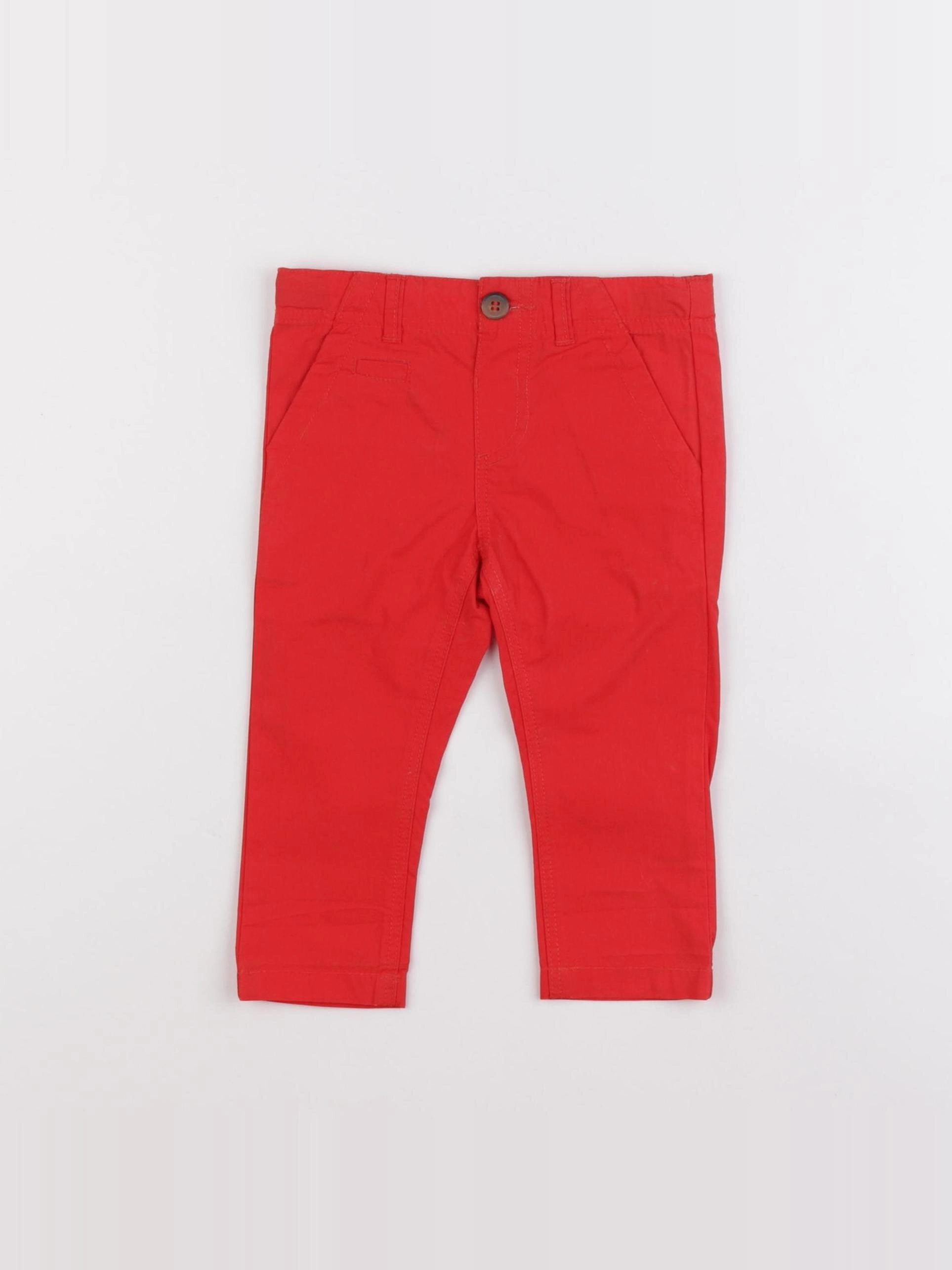 Boutchou - pantalon rouge - 9 mois