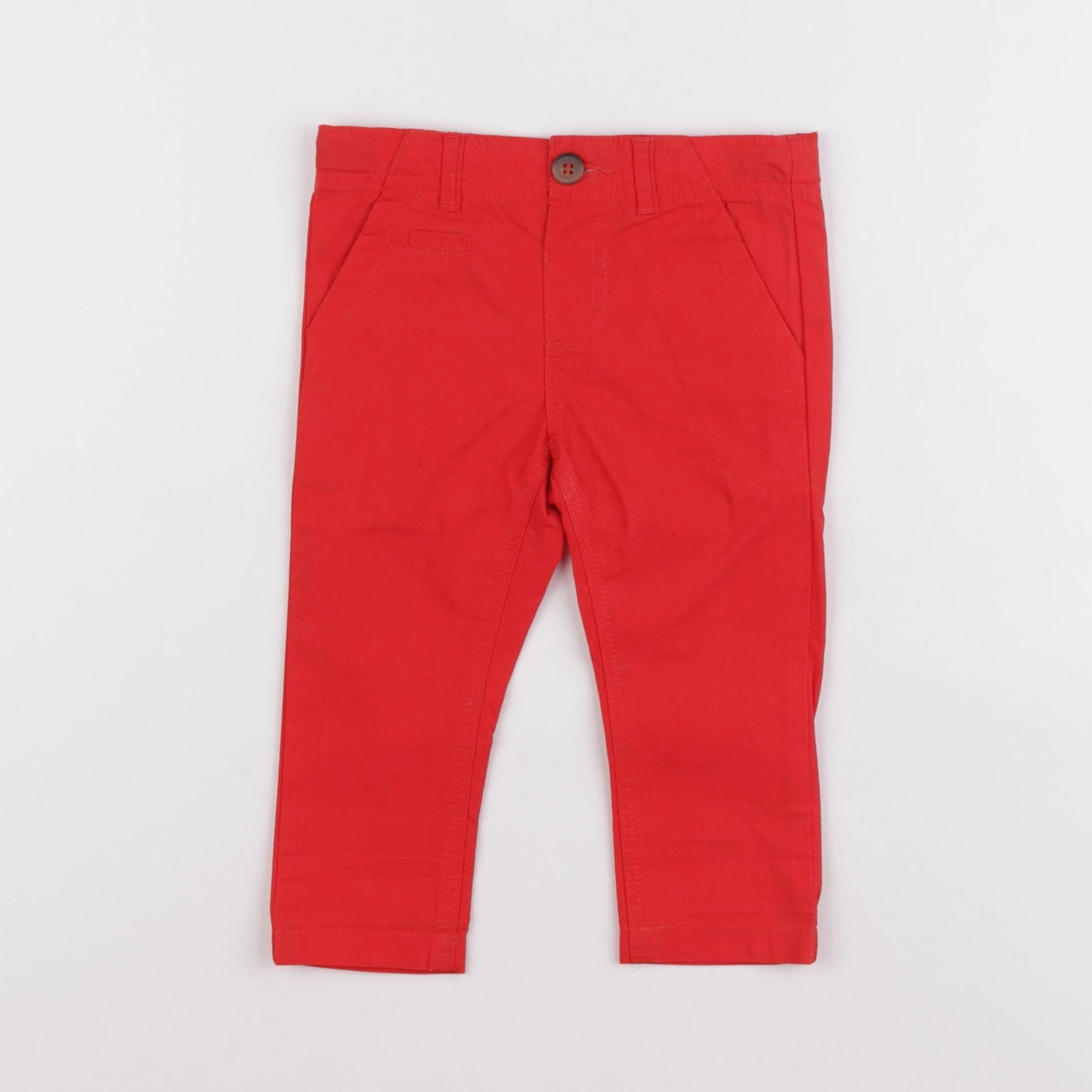 Boutchou - pantalon rouge - 9 mois