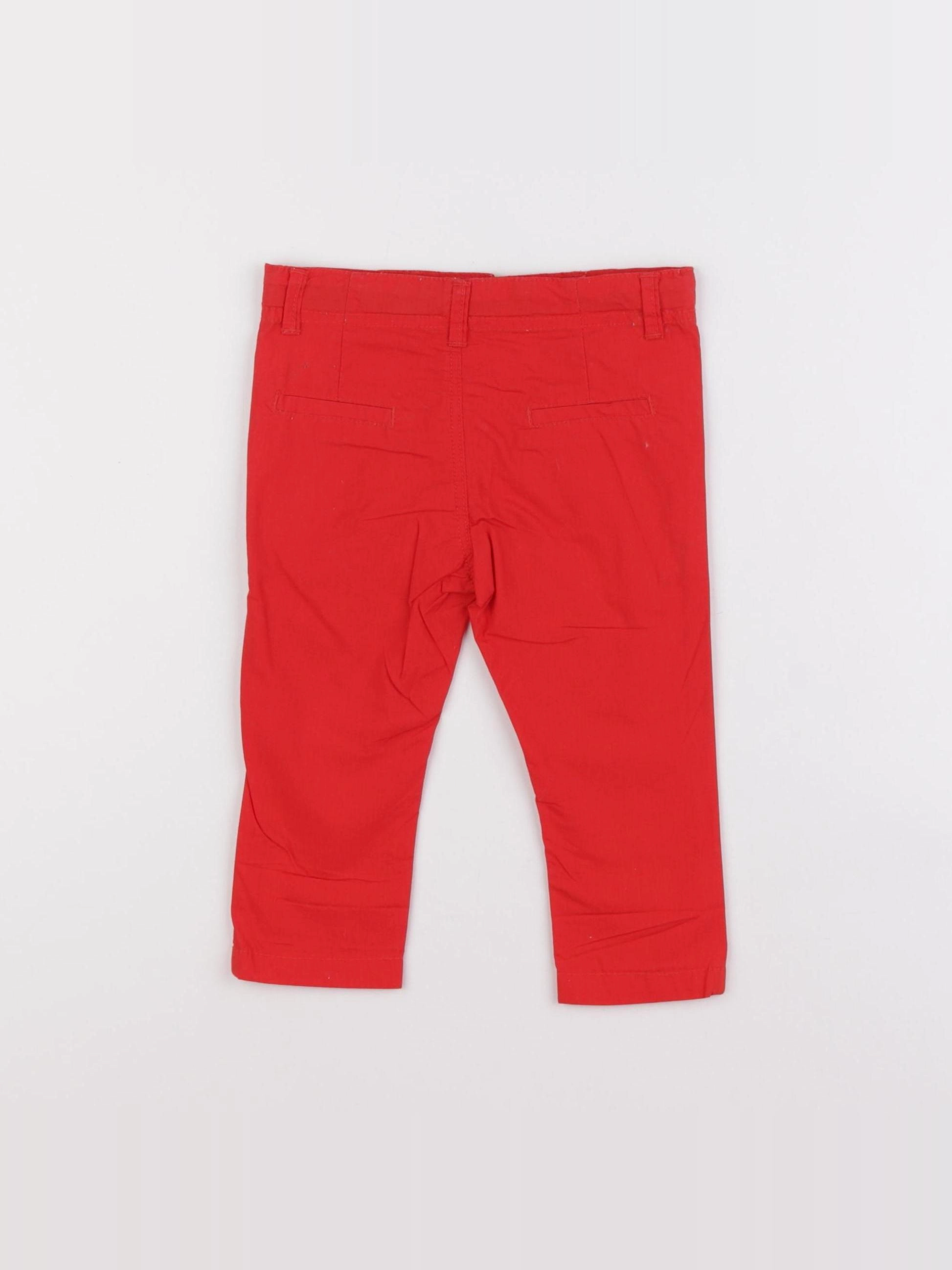 Boutchou - pantalon rouge - 9 mois