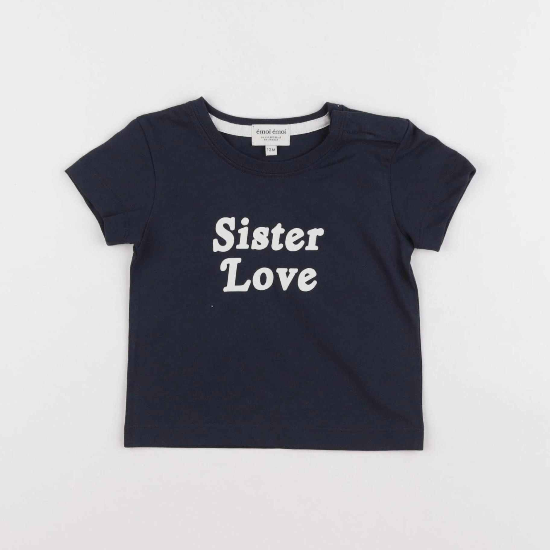 Emoi emoi - tee-shirt bleu - 12 mois