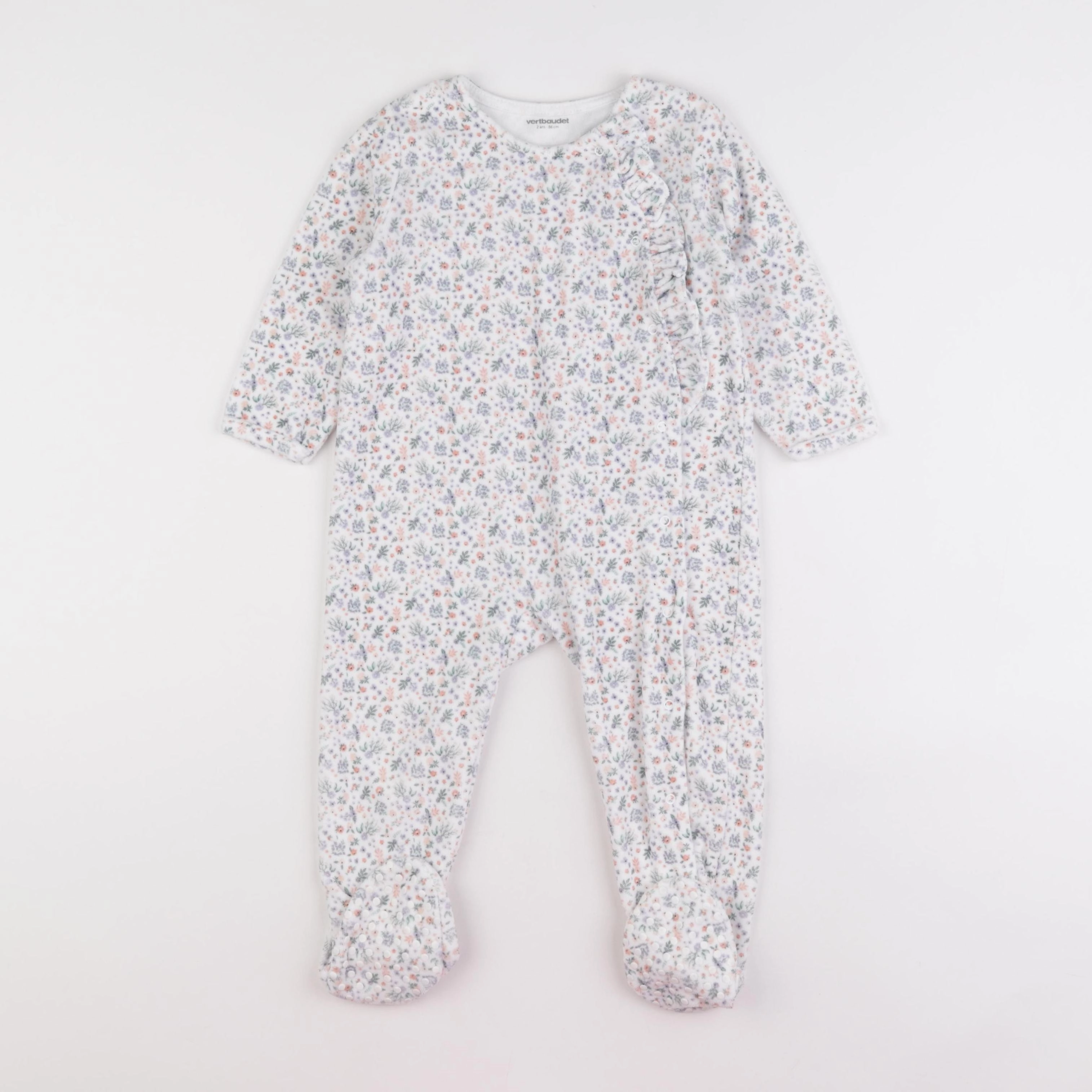 Vertbaudet - pyjama velours multicolore - 2 ans