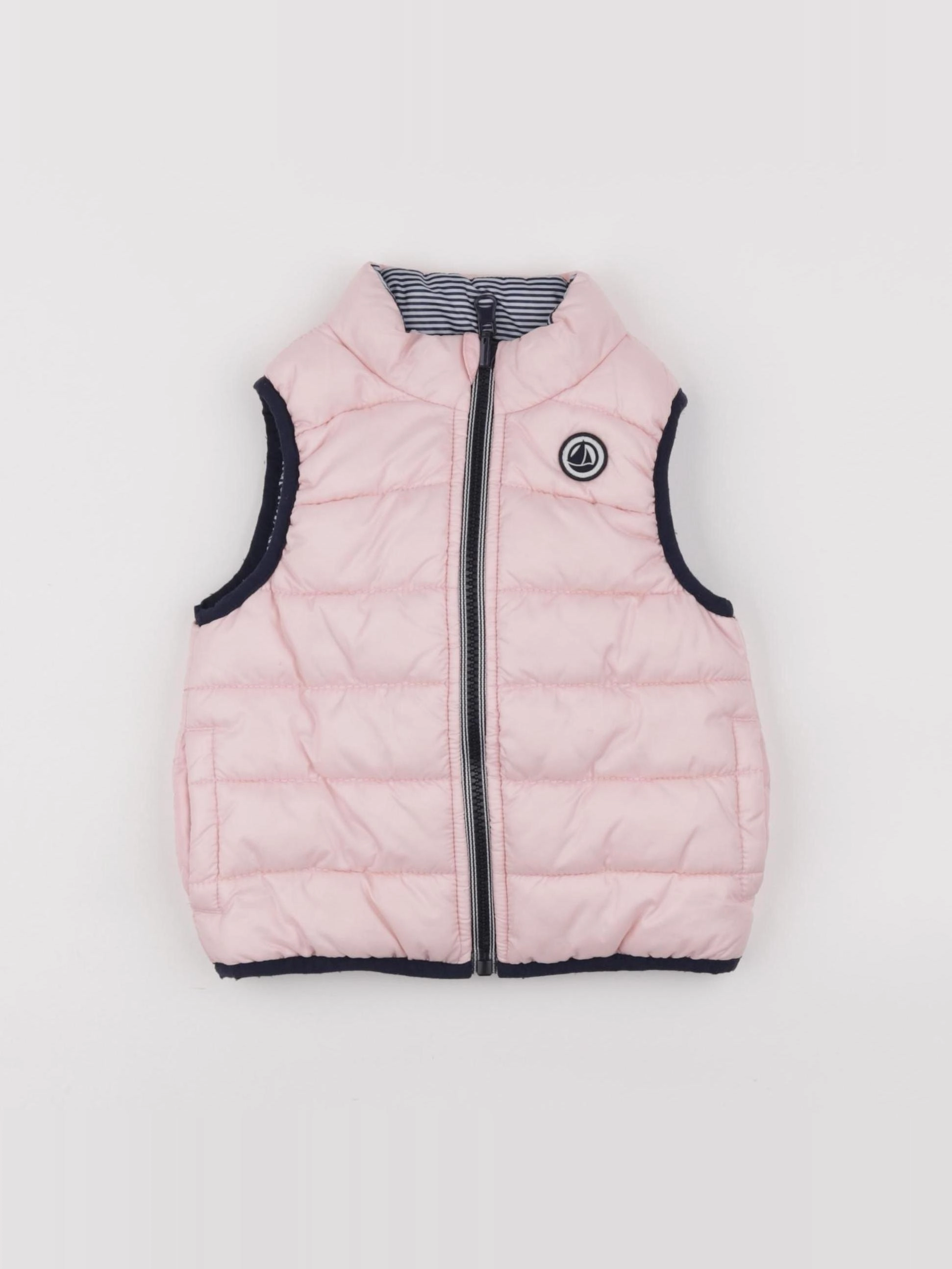 Petit Bateau - doudoune rose - 12 mois