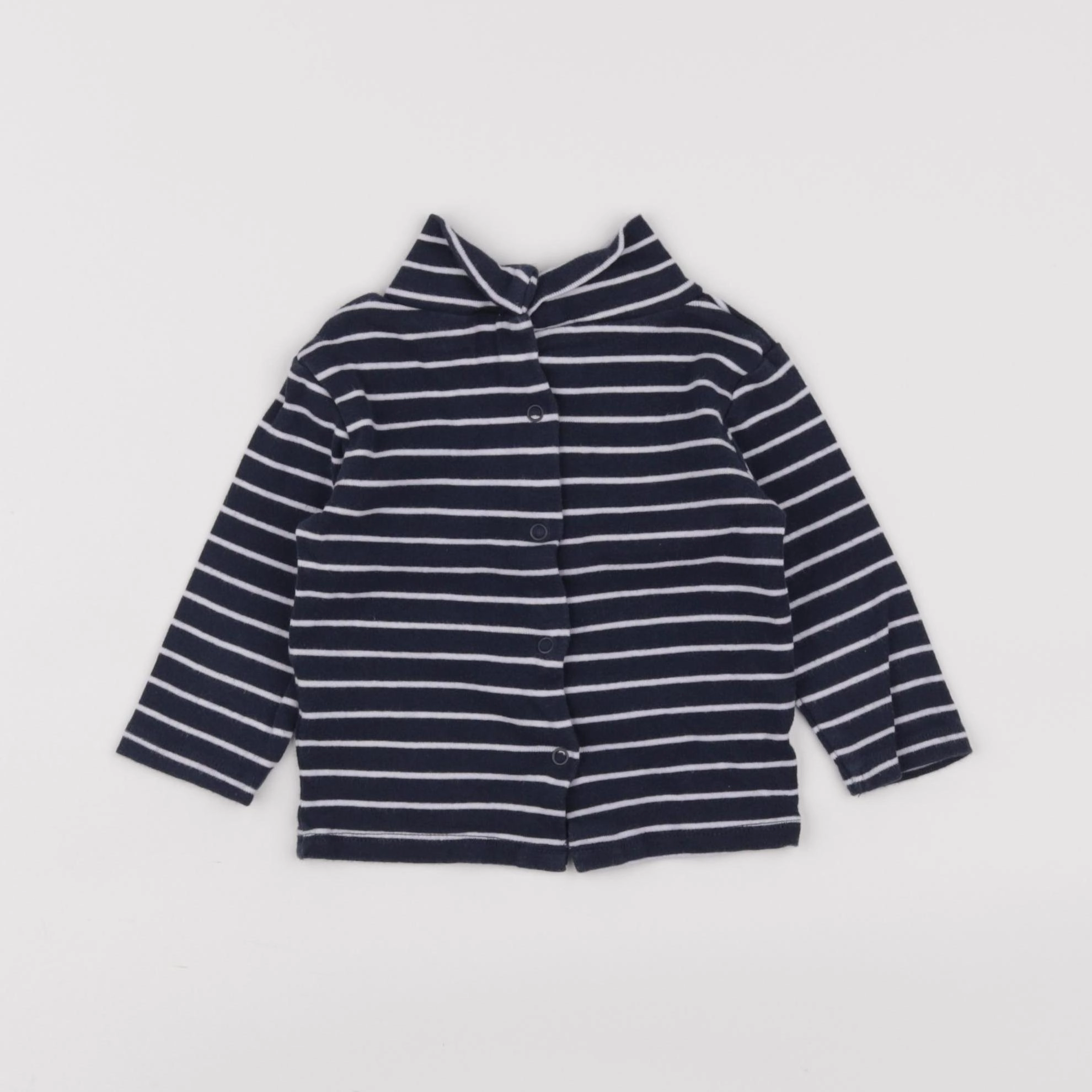 Vertbaudet - sous-pull bleu - 9 mois