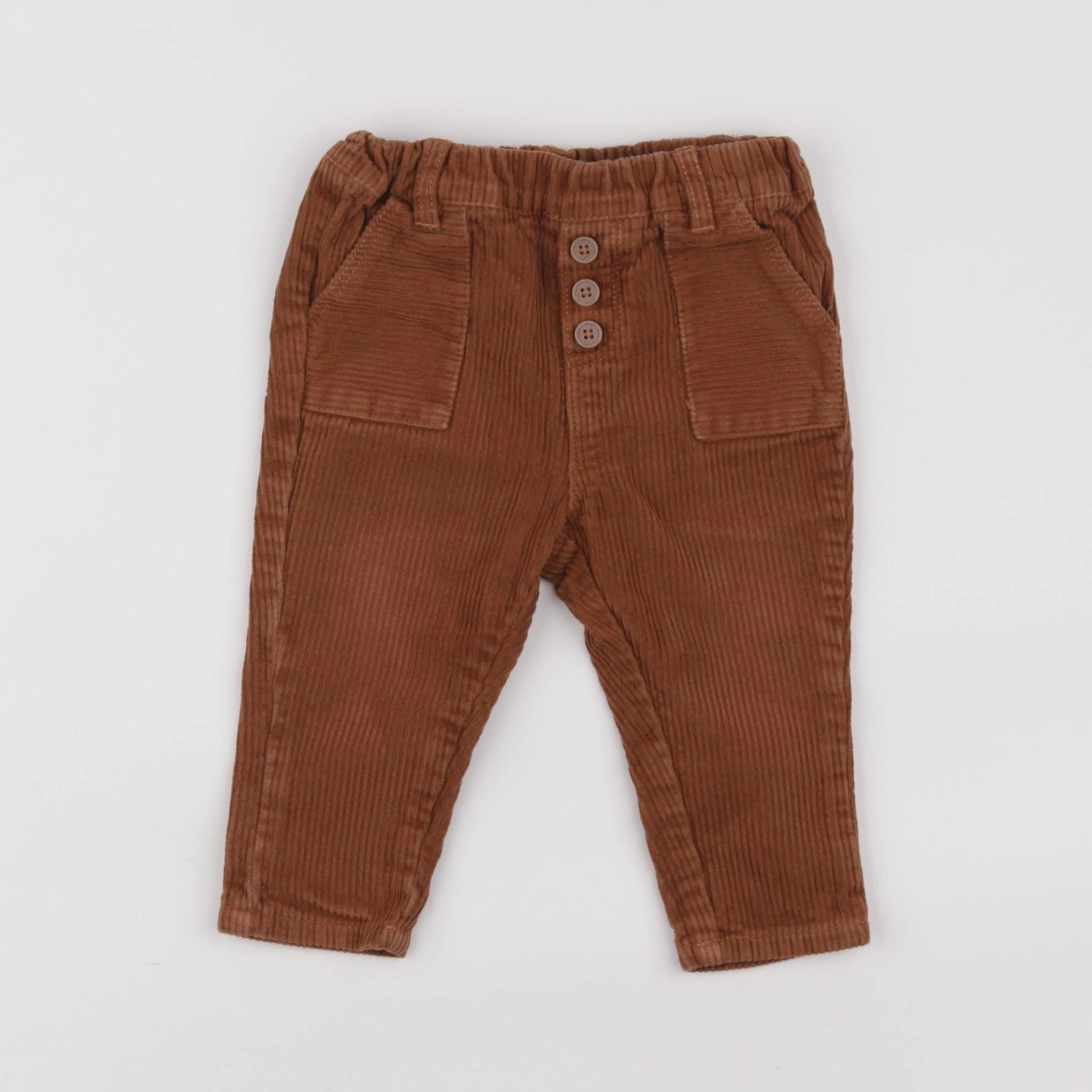 Vertbaudet - pantalon marron - 9 mois