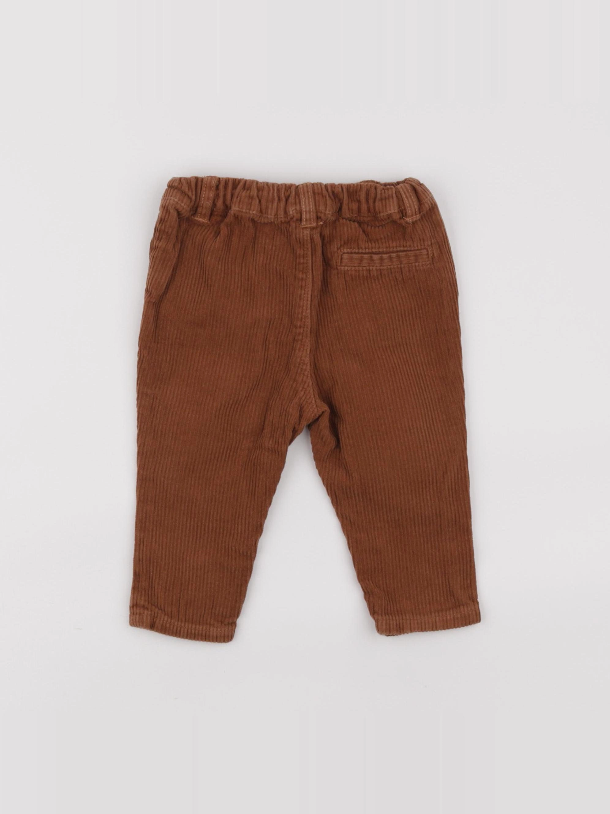 Vertbaudet - pantalon marron - 9 mois