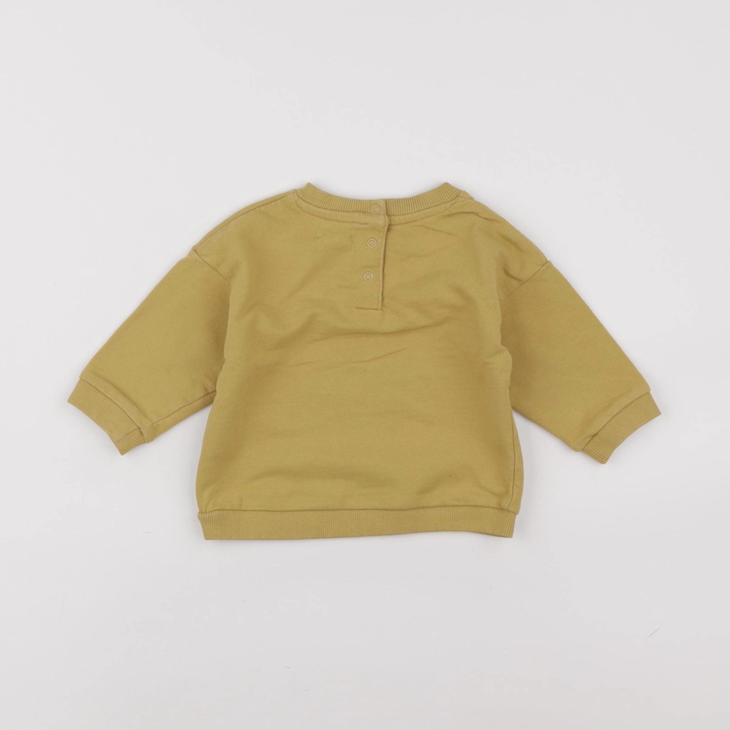 Vertbaudet - sweat jaune - 9 mois