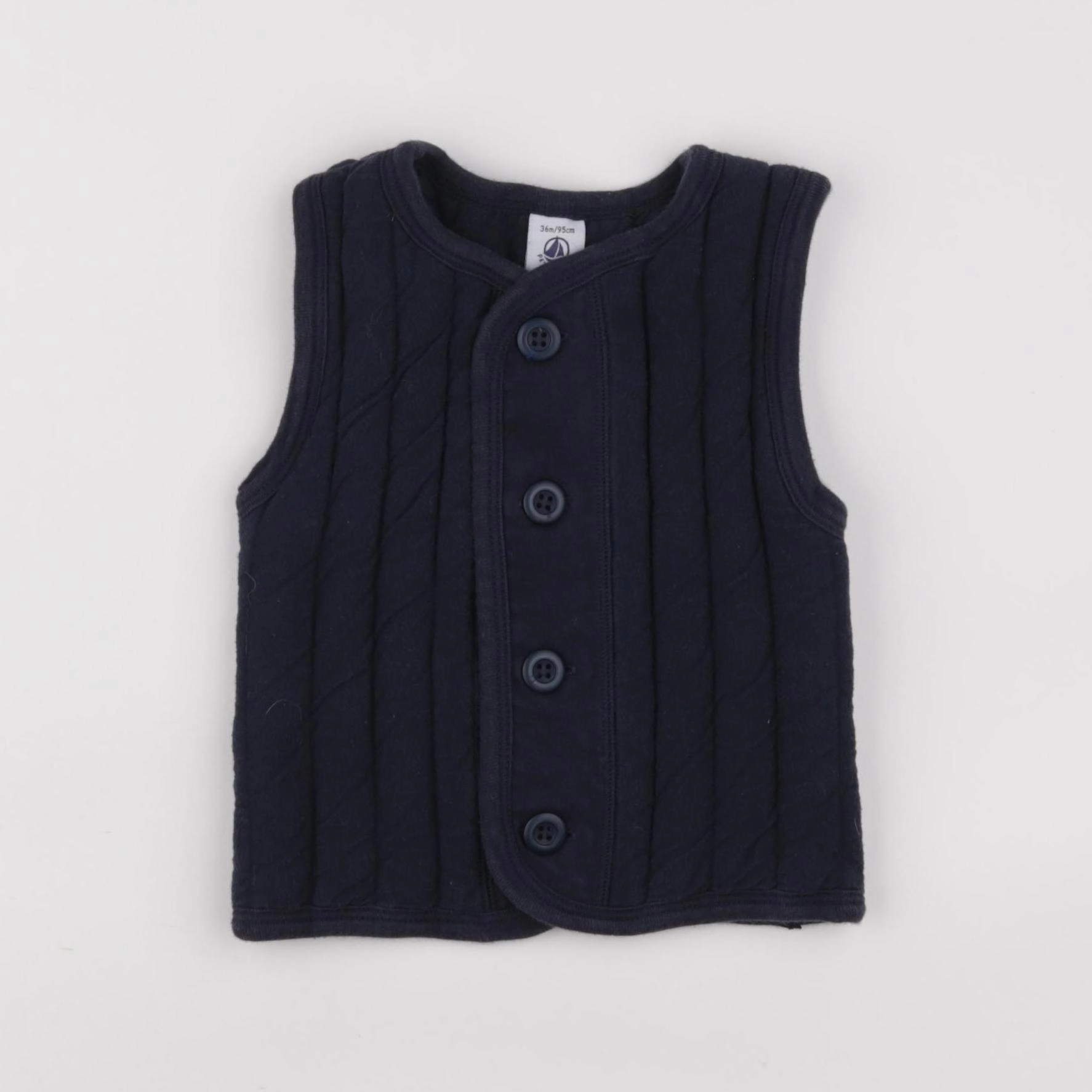 Petit Bateau - gilet bleu - 3 ans
