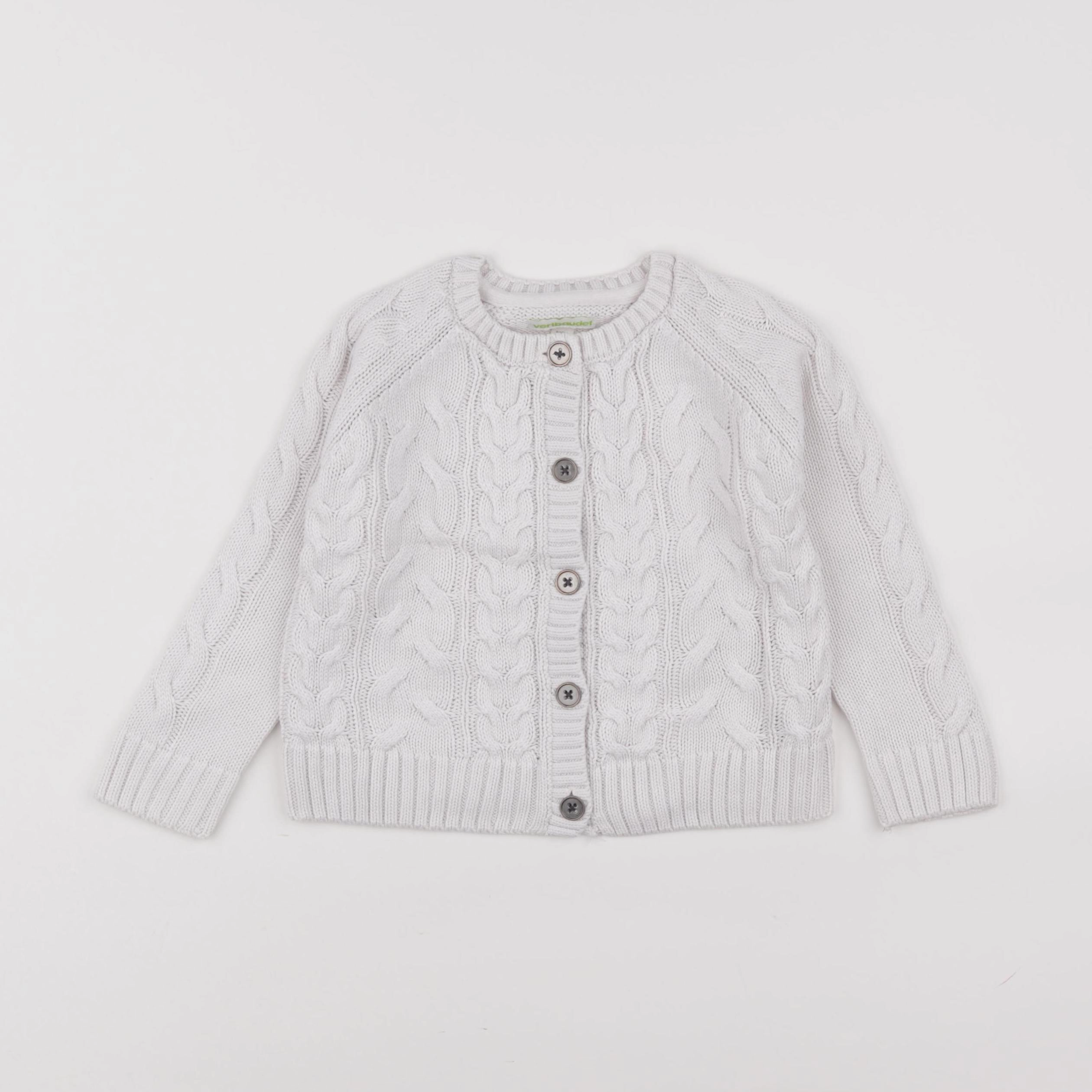 Vertbaudet - gilet blanc - 3 ans