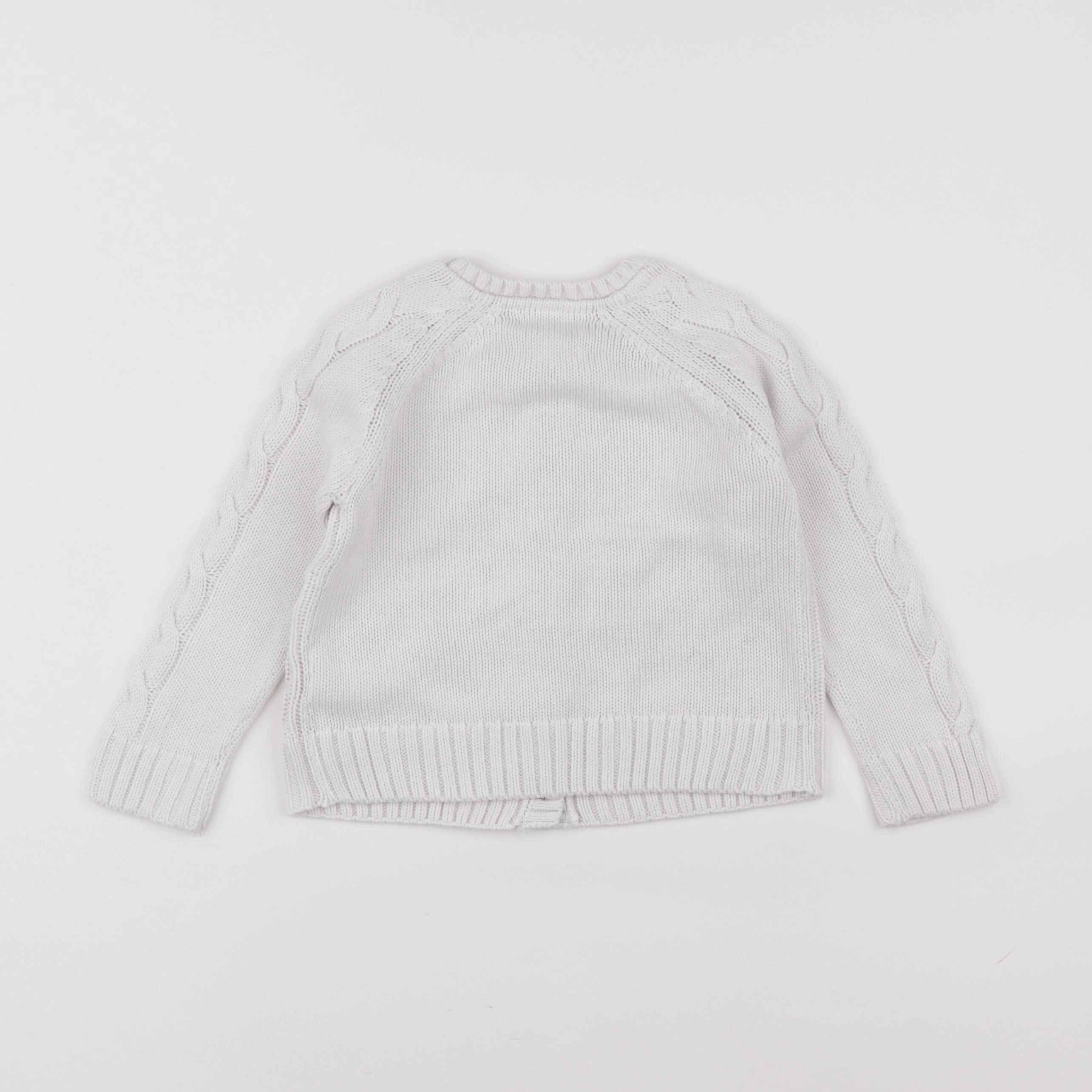 Vertbaudet - gilet blanc - 3 ans