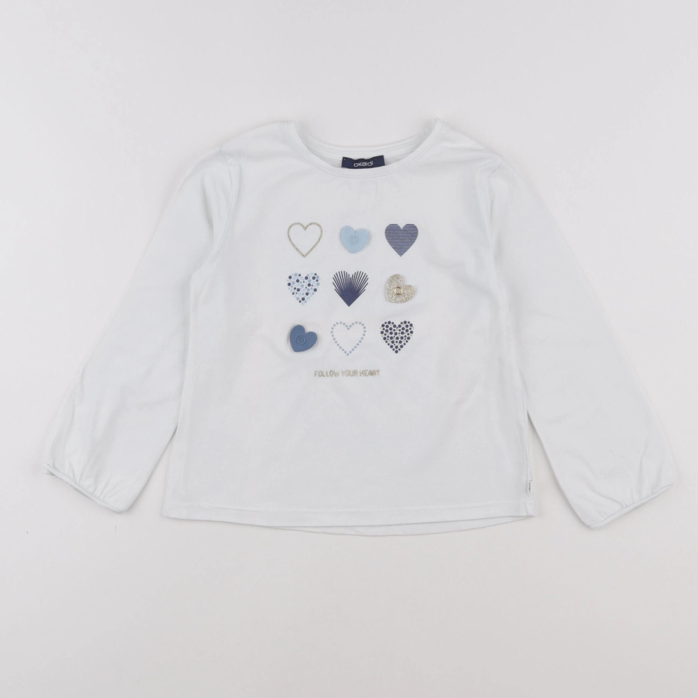 Okaidi - tee-shirt blanc - 5 ans
