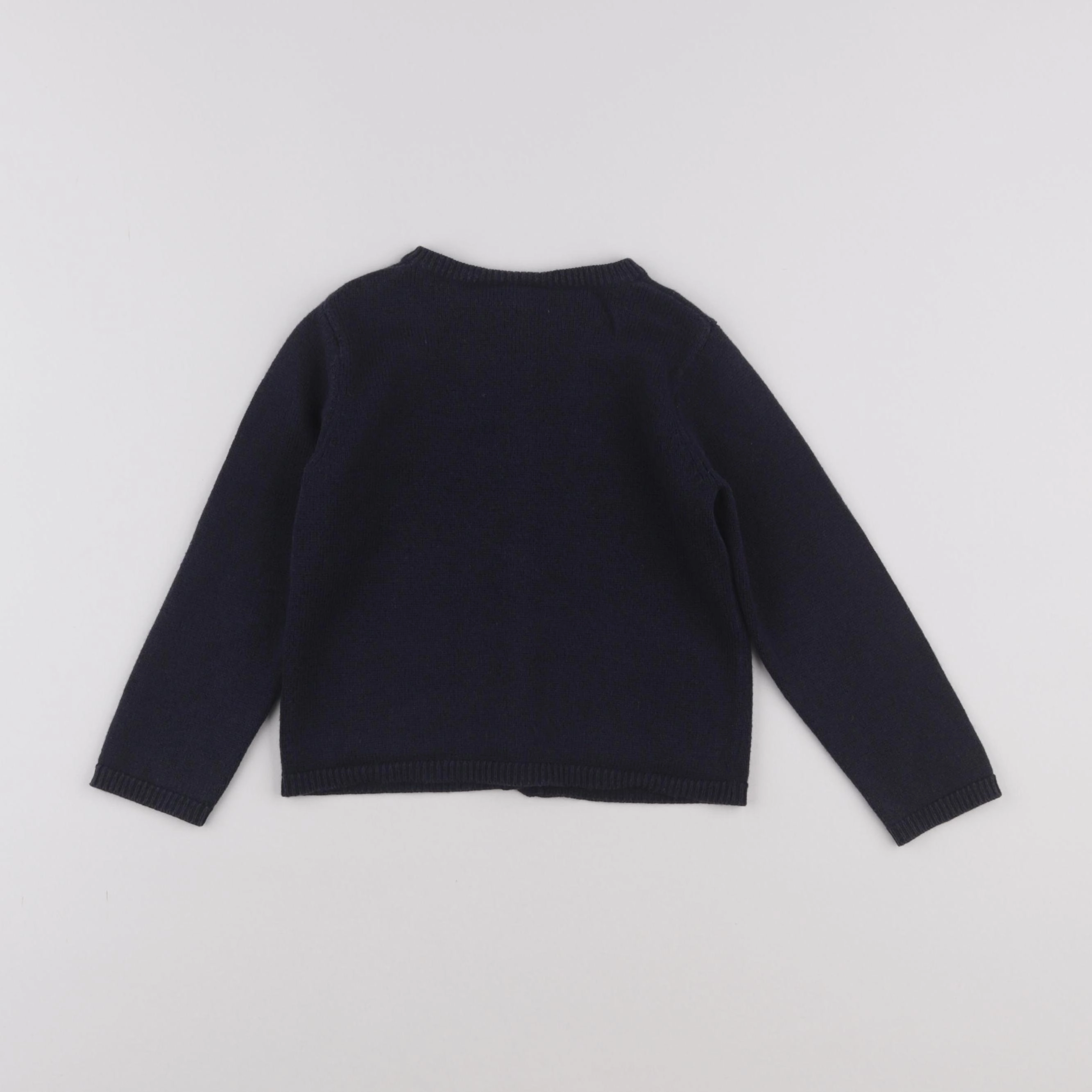 Petit Bateau - gilet bleu - 4 ans