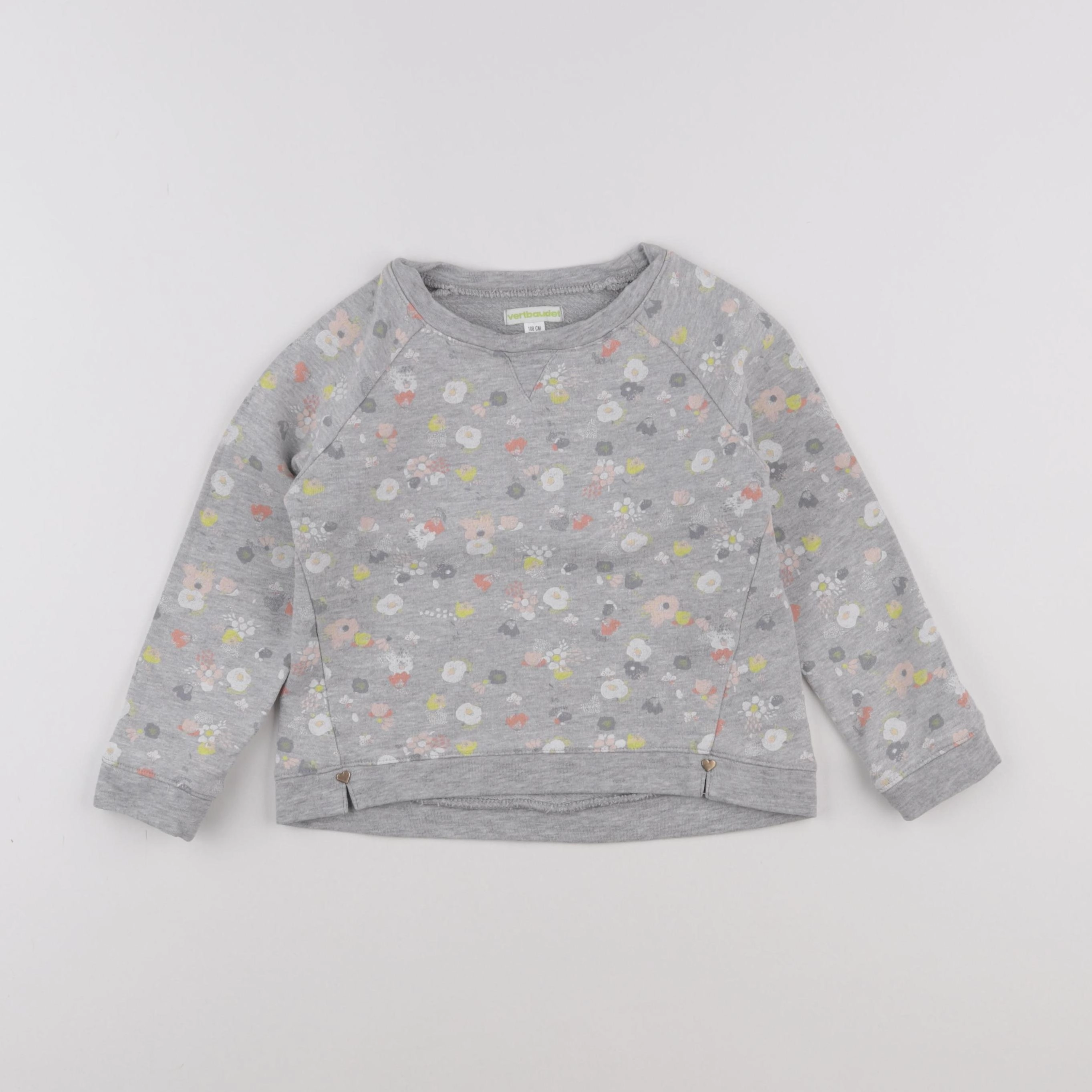 Vertbaudet - sweat gris - 5 ans