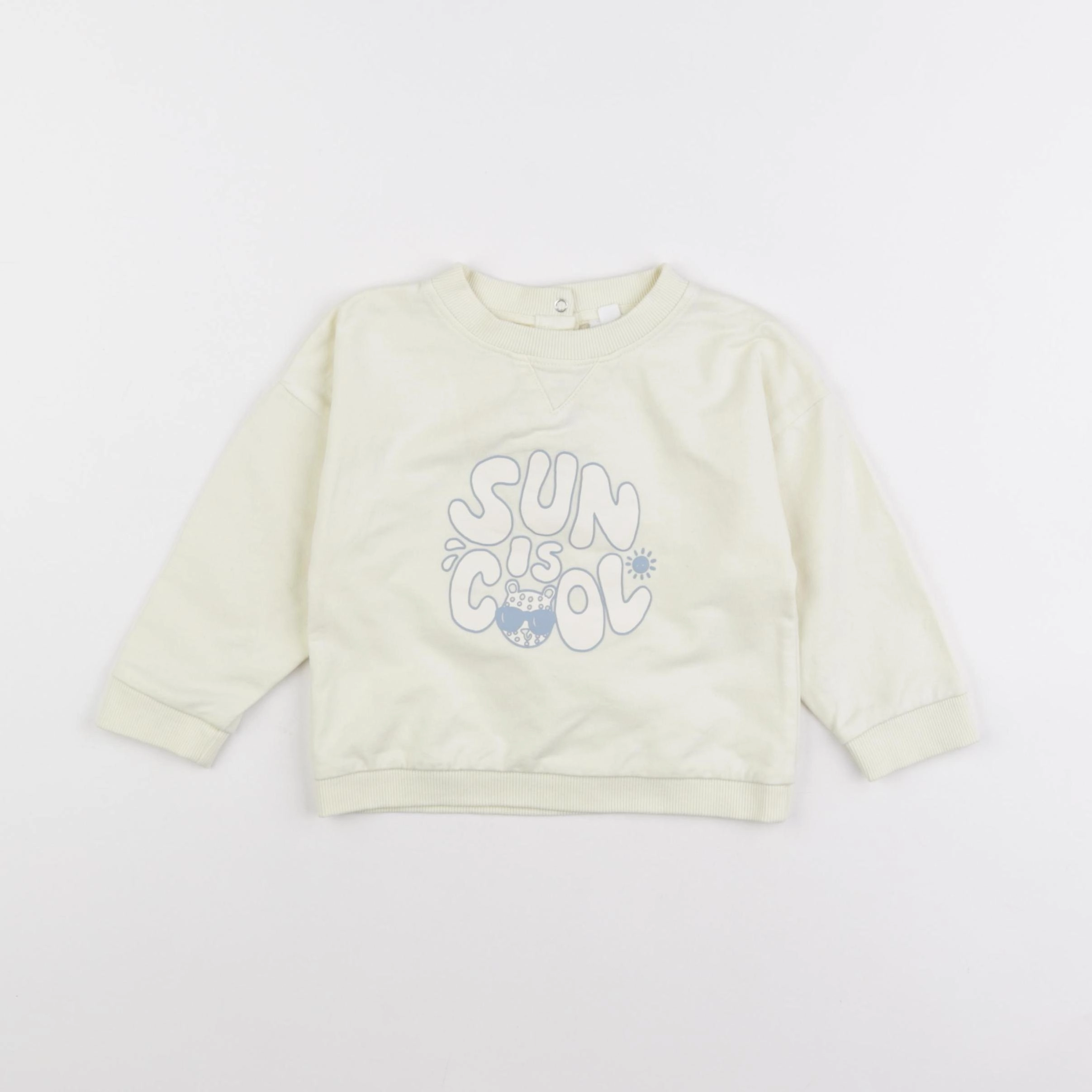 Vertbaudet - sweat jaune - 18 mois