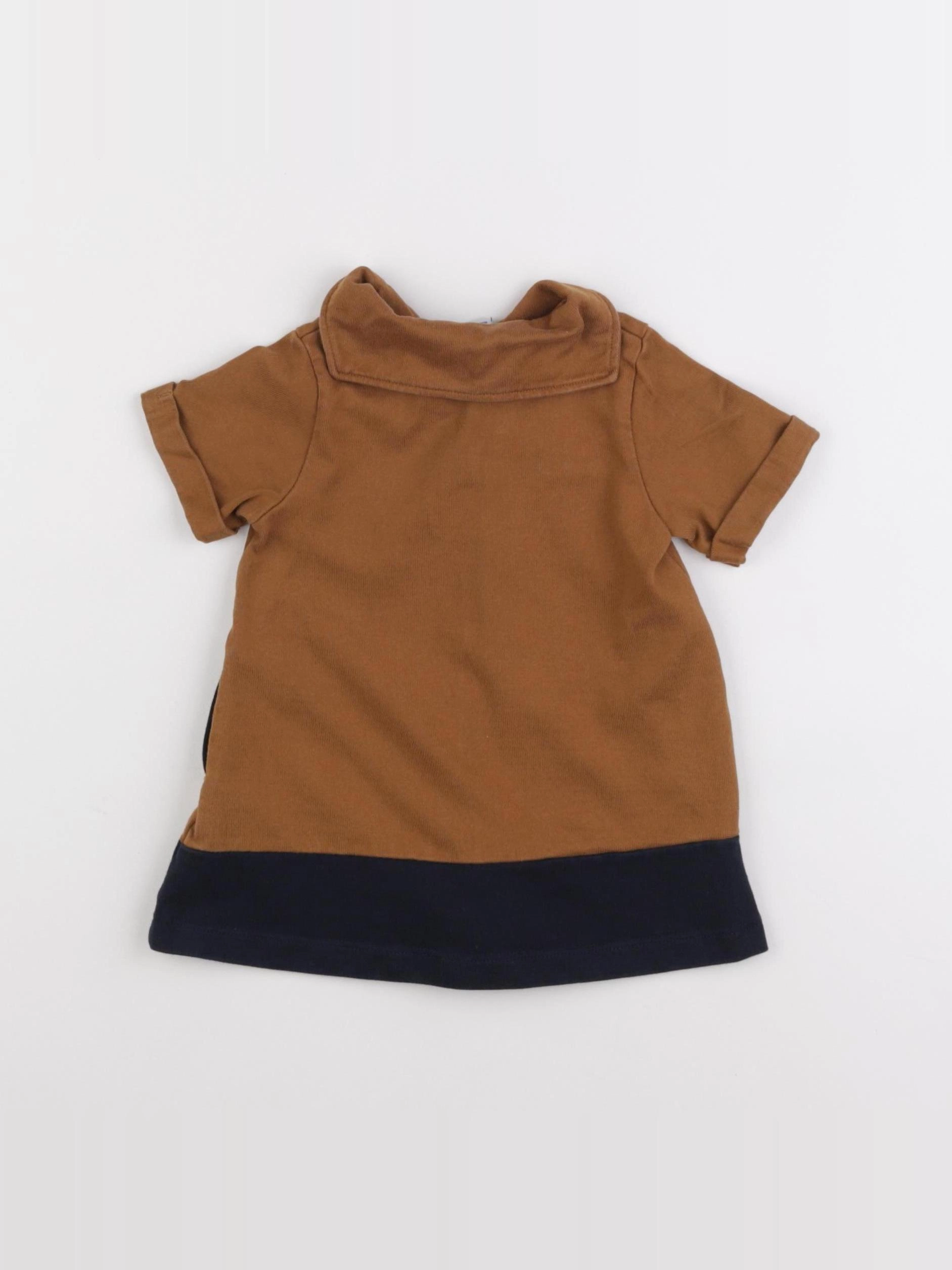 Petit Bateau - robe marron - 6 mois