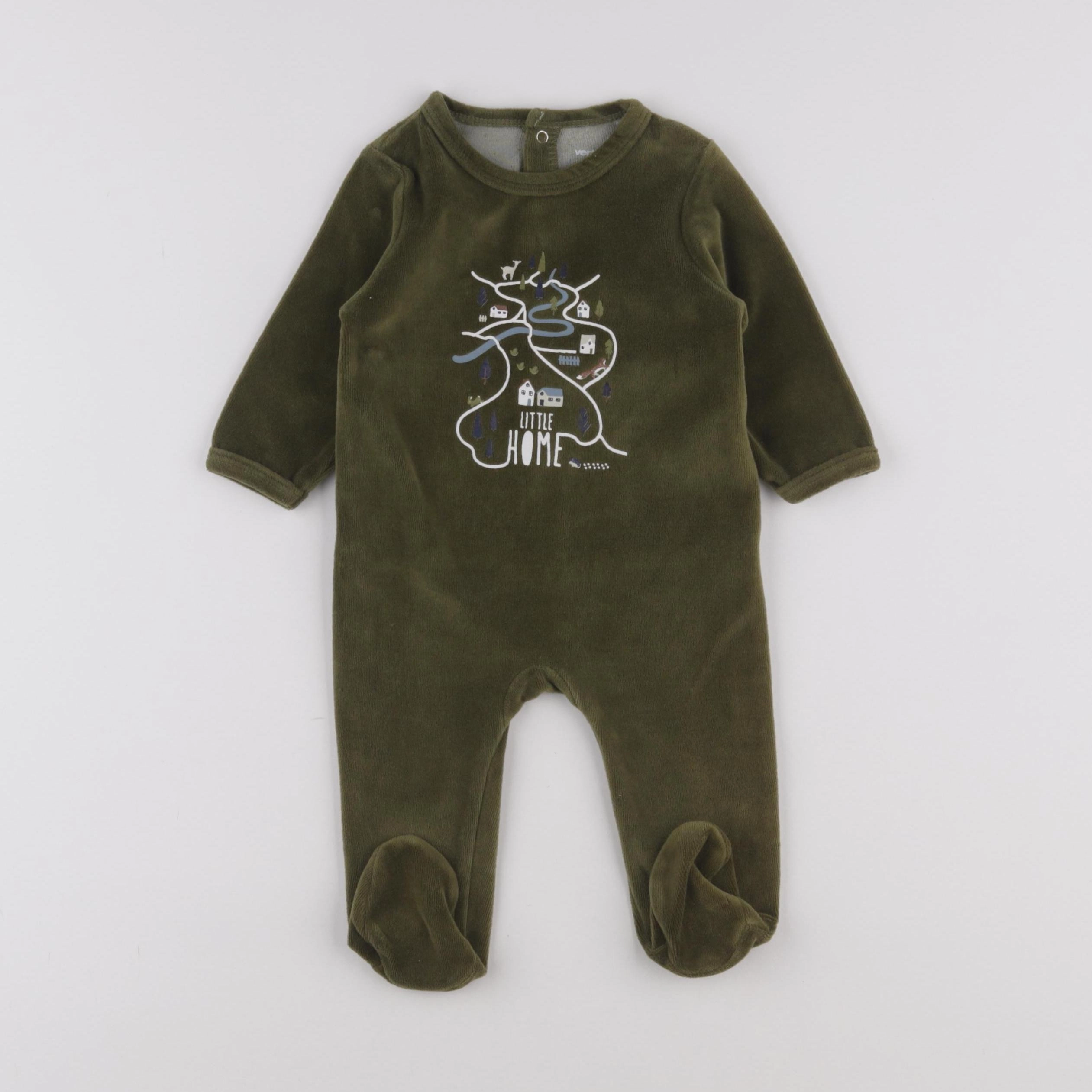 Vertbaudet - pyjama vert - 6 mois