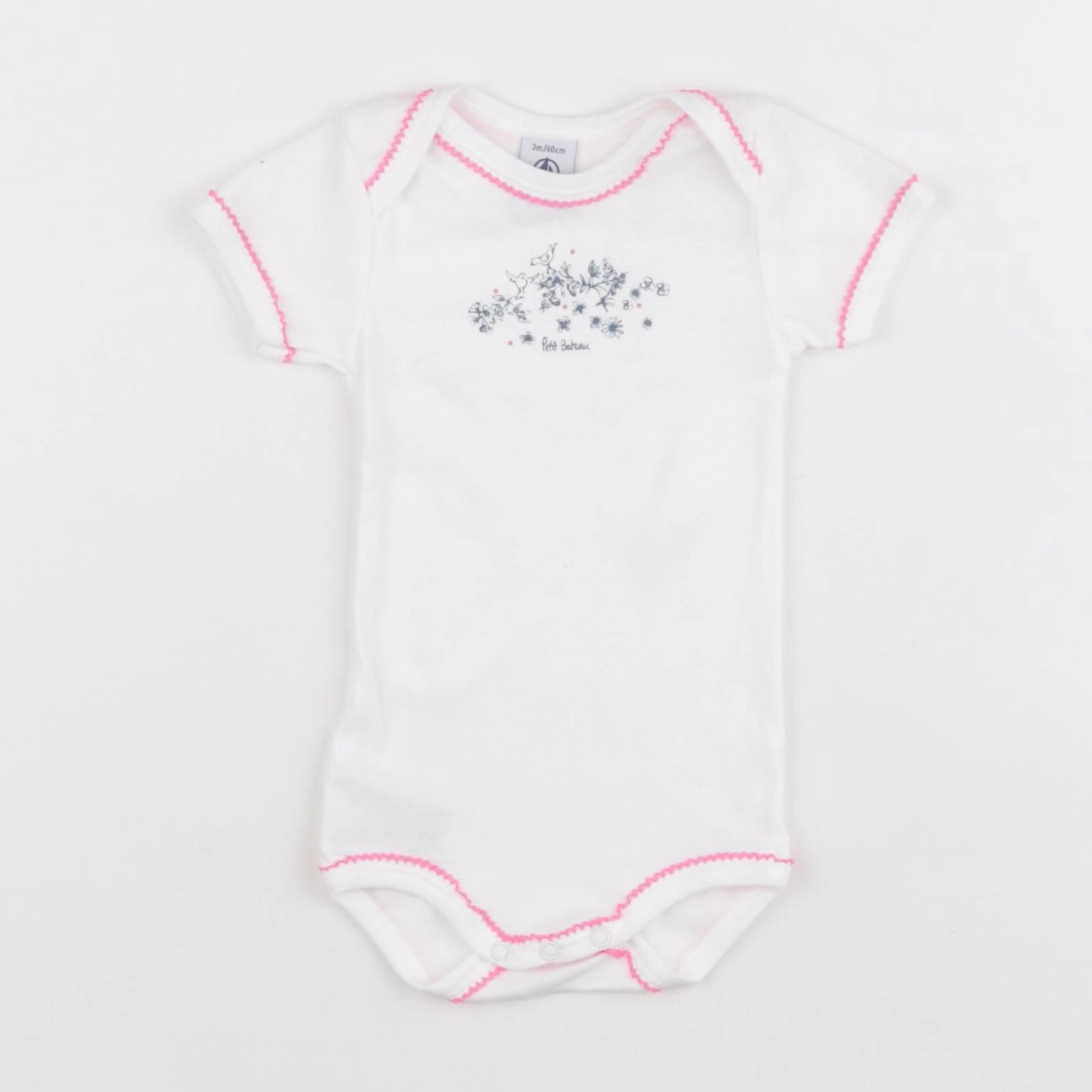Petit Bateau - body blanc - 3 mois