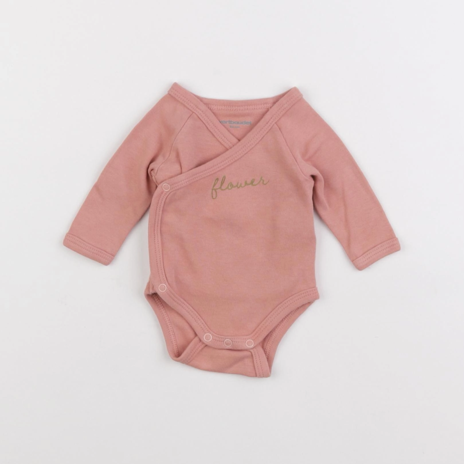Vertbaudet - body rose - 0 mois