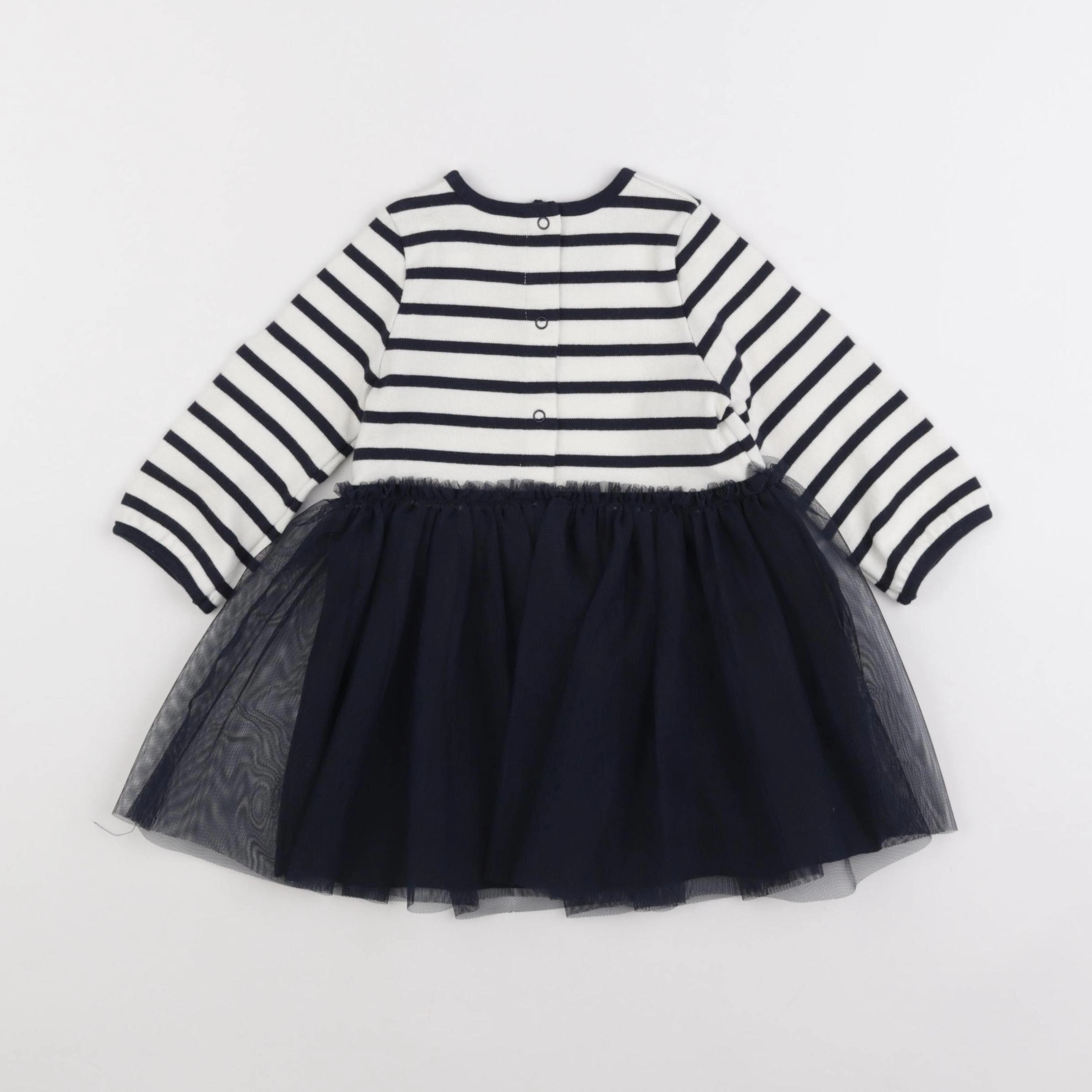 Petit Bateau - robe bleu - 12 mois