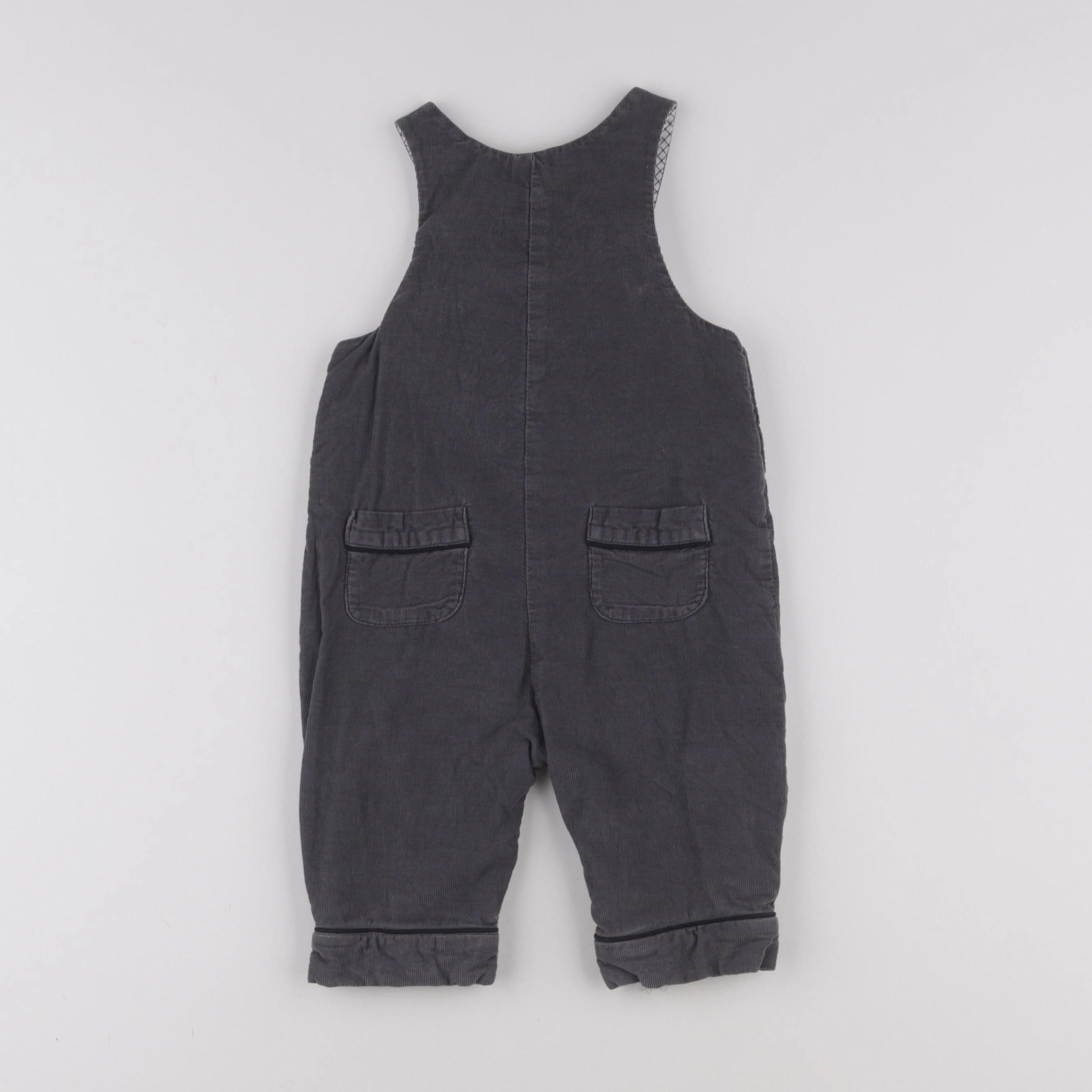 Natalys - salopette gris - 12 mois